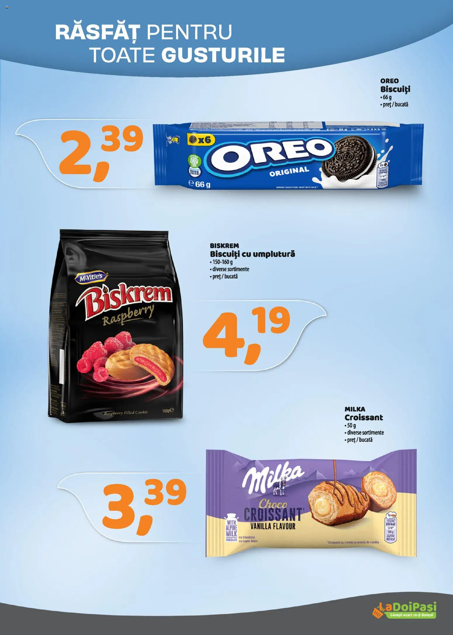 Catalog La Doi Pași 1 - 29 Noiembrie 2025 | Pagina 5 | Produse: Lapte, Cremă, Ciocolată, Biscuiți