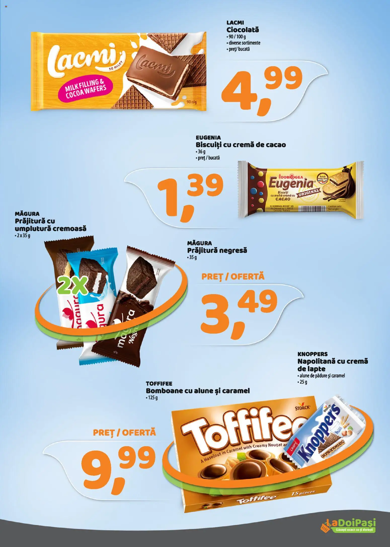 Catalog La Doi Pași 1 - 29 Noiembrie 2025 | Pagina 6 | Produse: Prăjitură, Cremă, Cacao, Biscuiți