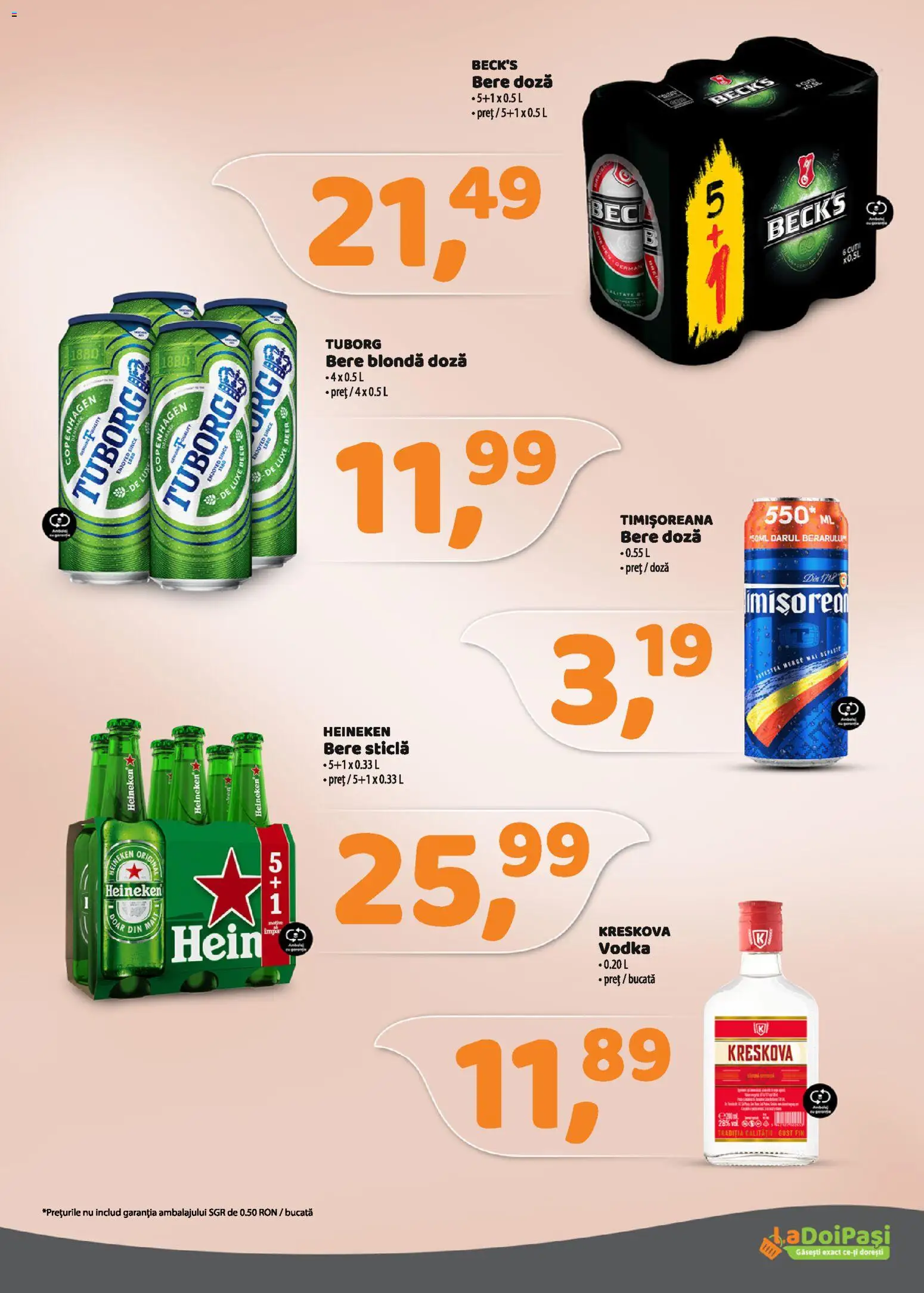 Catalog La Doi Pași 1 - 29 Noiembrie 2025 | Pagina 9 | Produse: Bere, Vodka
