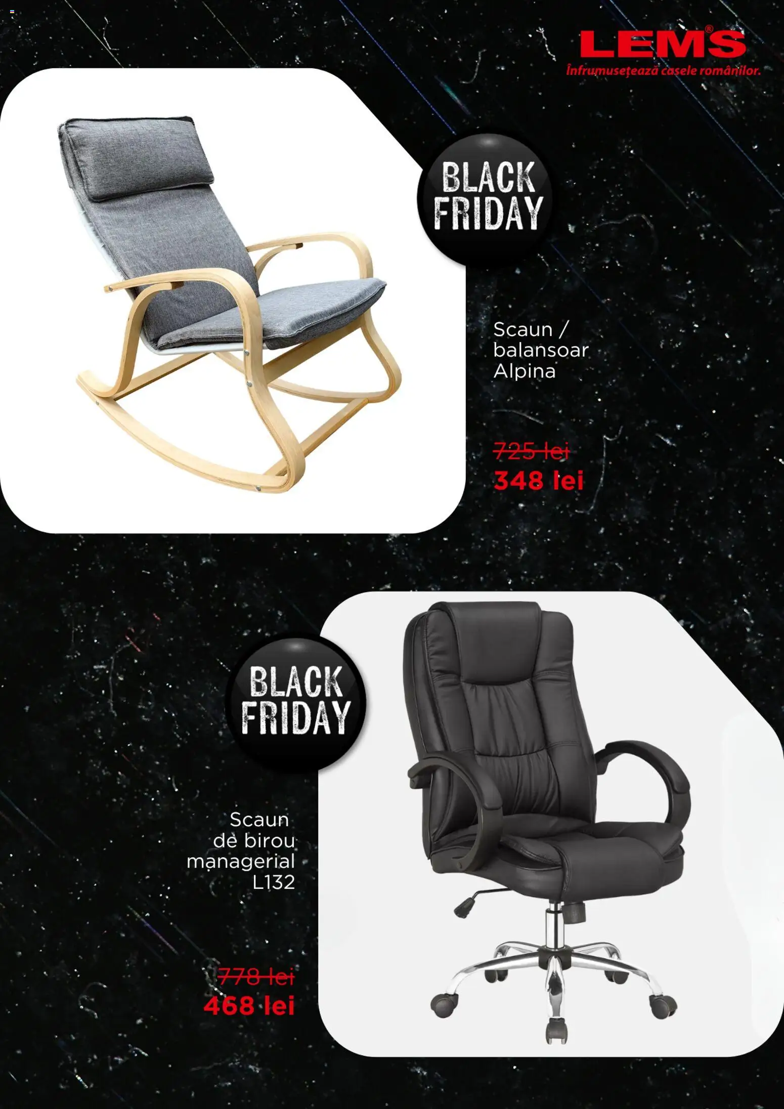 Catalog LEMS 5 - 20 Noiembrie 2025 | Pagina 3 | Produse: Çikolatalı gofret, Scaun, Balansoar, Scaun de birou