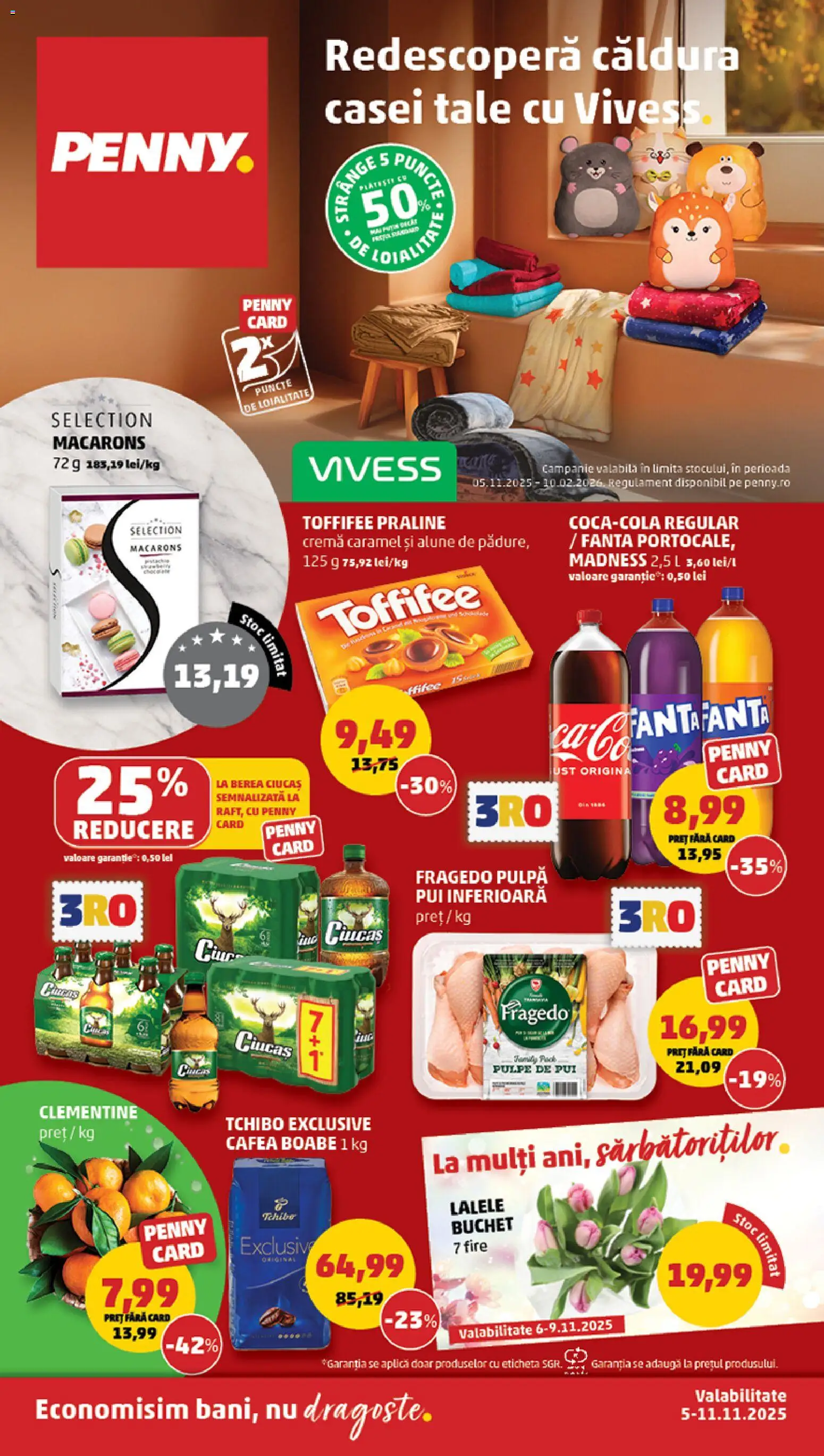 Catalog PENNY Market 5 - 10 Noiembrie 2025 | Pagina 1 | Produse: Hacıyatmaz Kedi Oyuncağı, Praline, Cremă, Bere