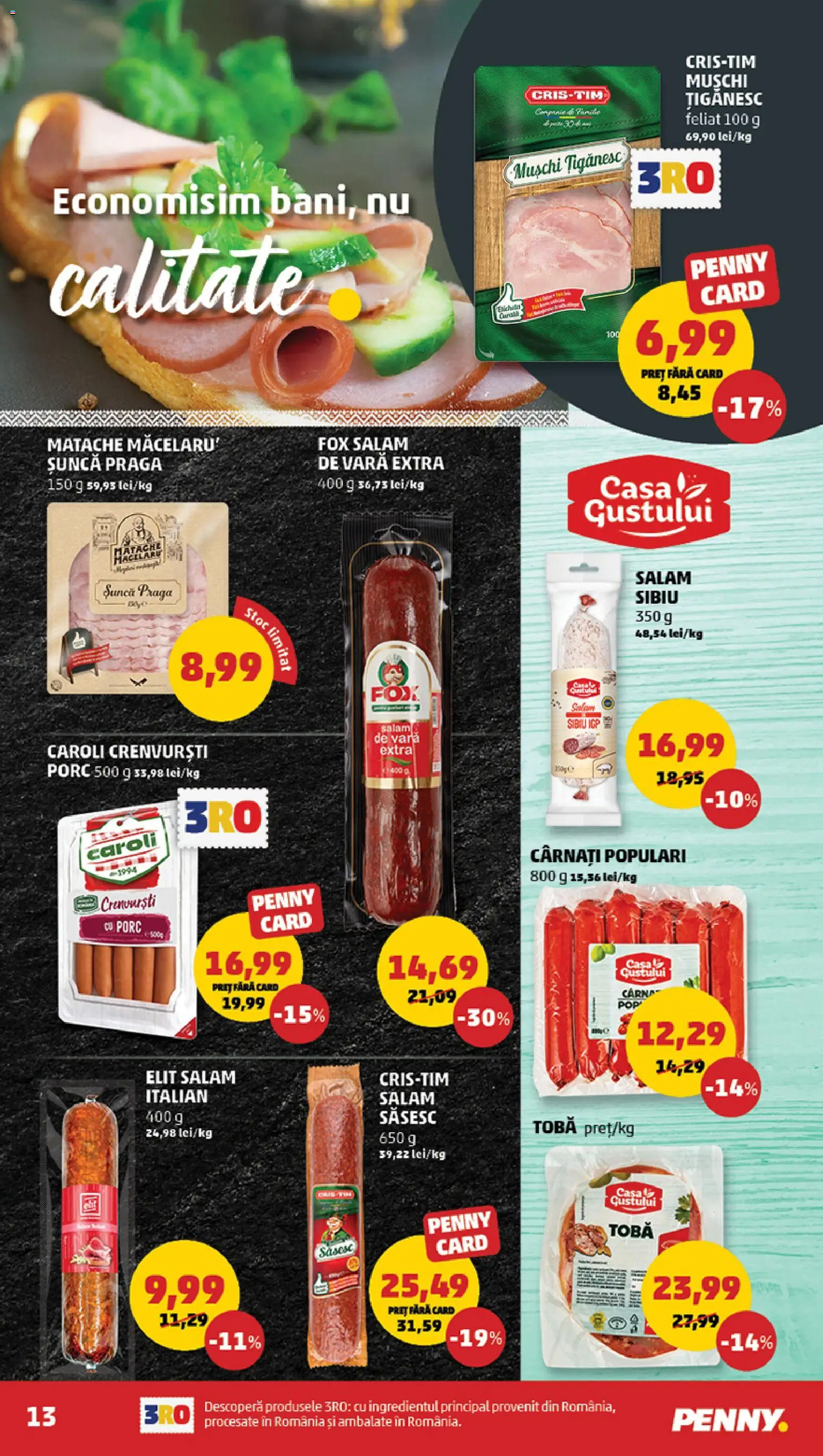 Catalog PENNY Market 5 - 10 Noiembrie 2025 | Pagina 13 | Produse: Crenvurști, Salam, Șuncă, Cârnați