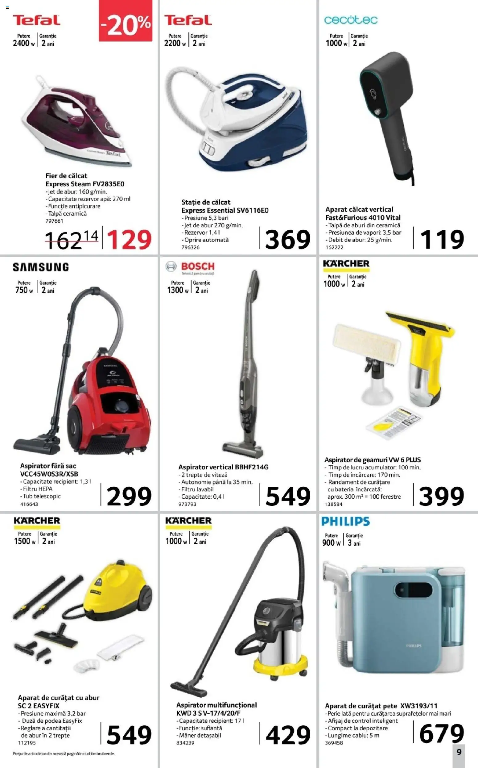 Catalog Selgros 31 Octombrie - 12 Noiembrie 2025 | Pagina 9 | Produse: Cablu, Aspirator, Perie, Apă