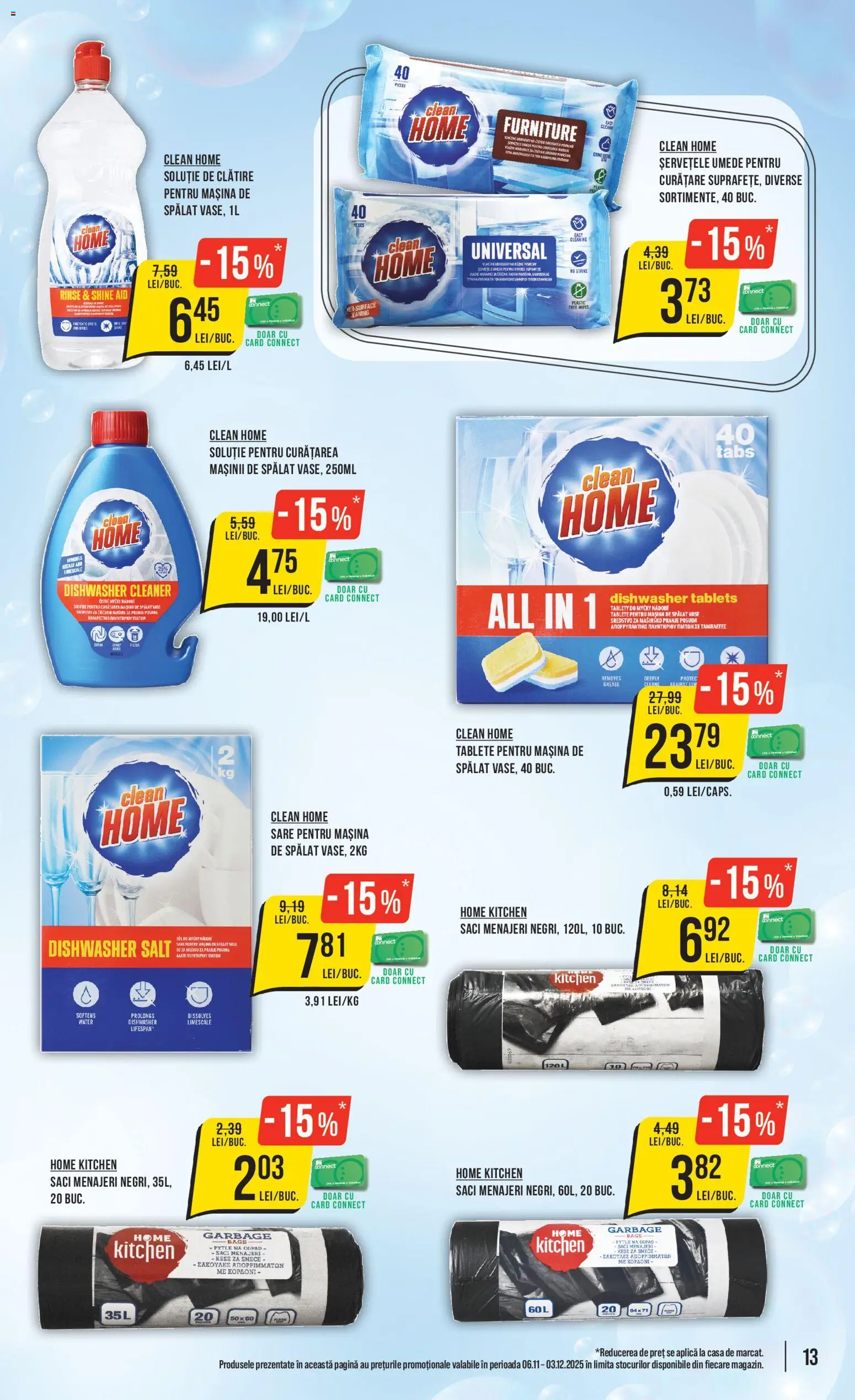 Catalog Mega Image 6 Noiembrie - 2 Decembrie 2025 | Pagina 13 | Produse: Mașină De Spălat, Mașină De Spălat Vase, Saci menajeri, Șervețele umede
