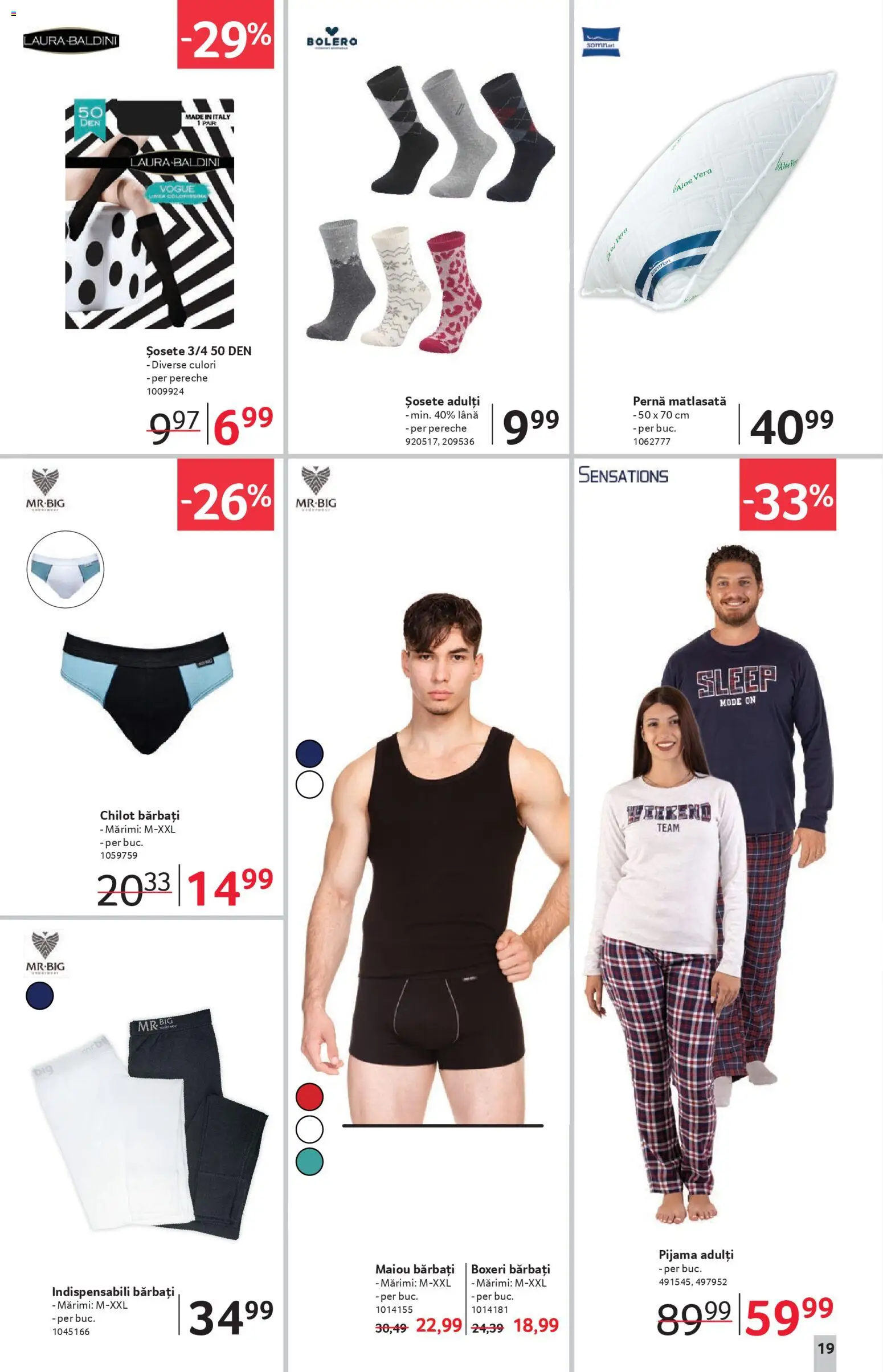 Catalog Selgros 31 Octombrie - 12 Noiembrie 2025 | Pagina 19 | Produse: Pernă, Maiou, Șosete, Boxeri