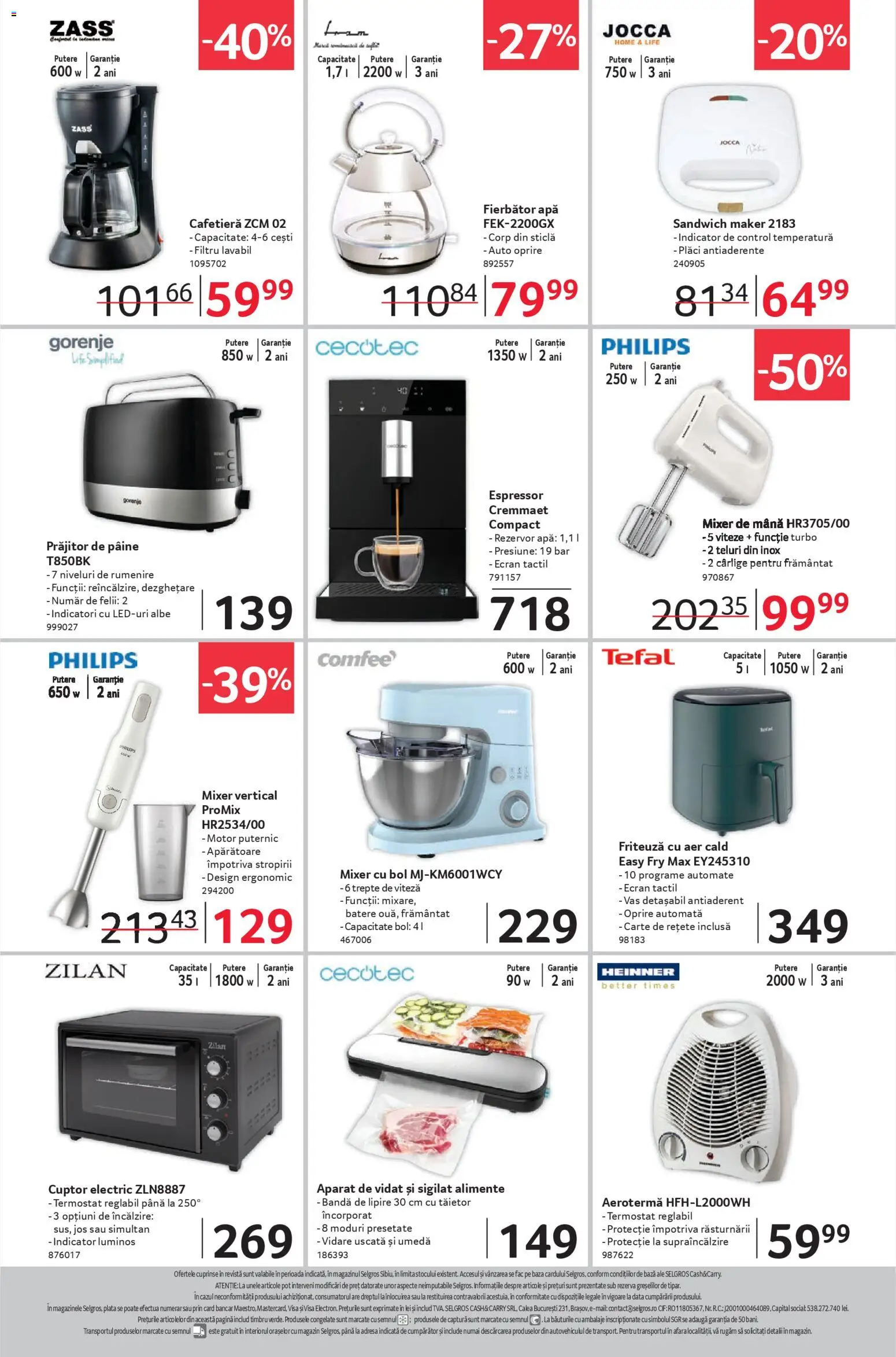 Catalog Selgros 31 Octombrie - 12 Noiembrie 2025 | Pagina 24 | Produse: Espressor, Cuptor, Cafetieră, Friteuză