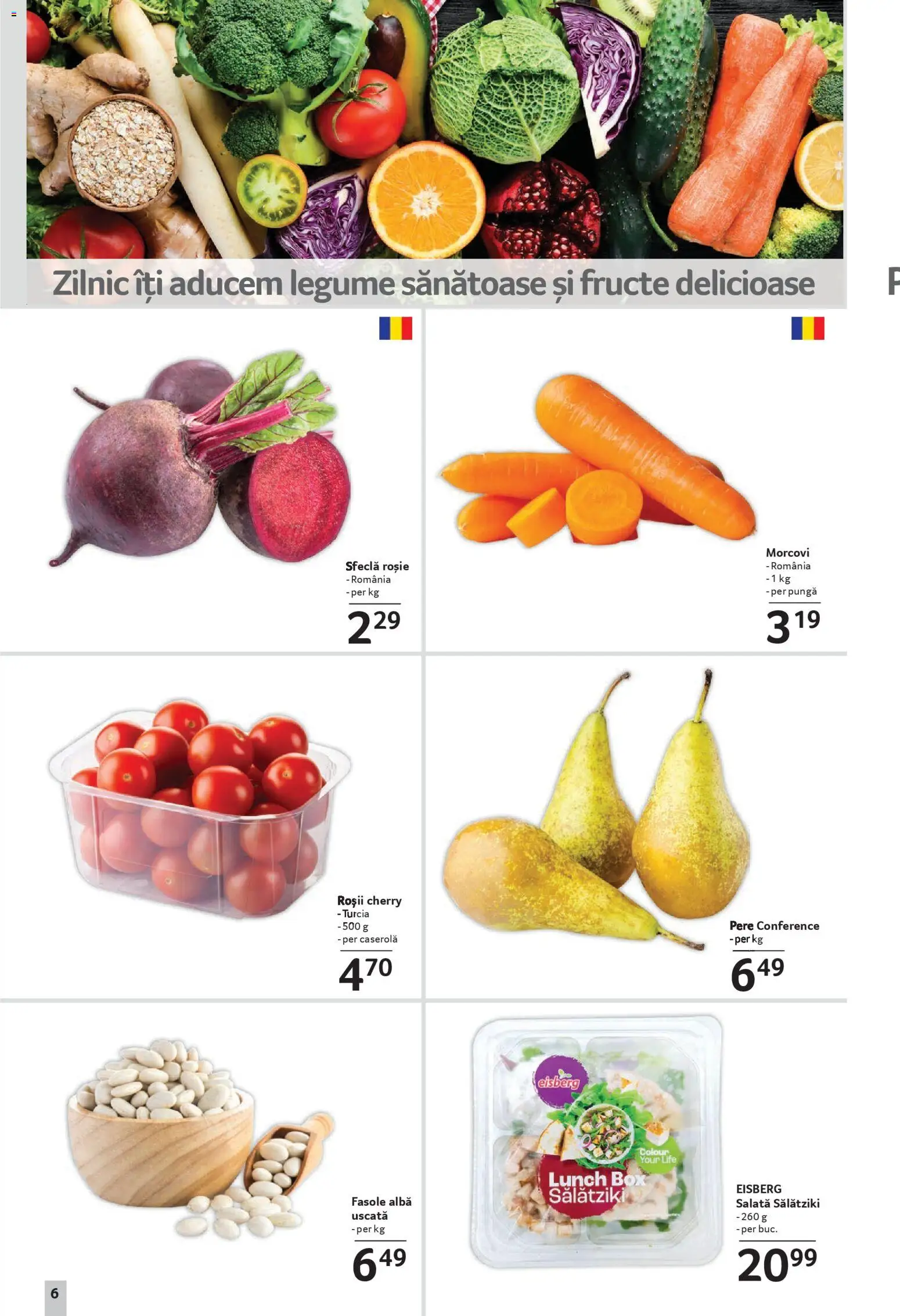 Catalog Selgros 31 Octombrie - 12 Noiembrie 2025 | Pagina 6 | Produse: Pungă, Salată, Fasole albă, Fructe
