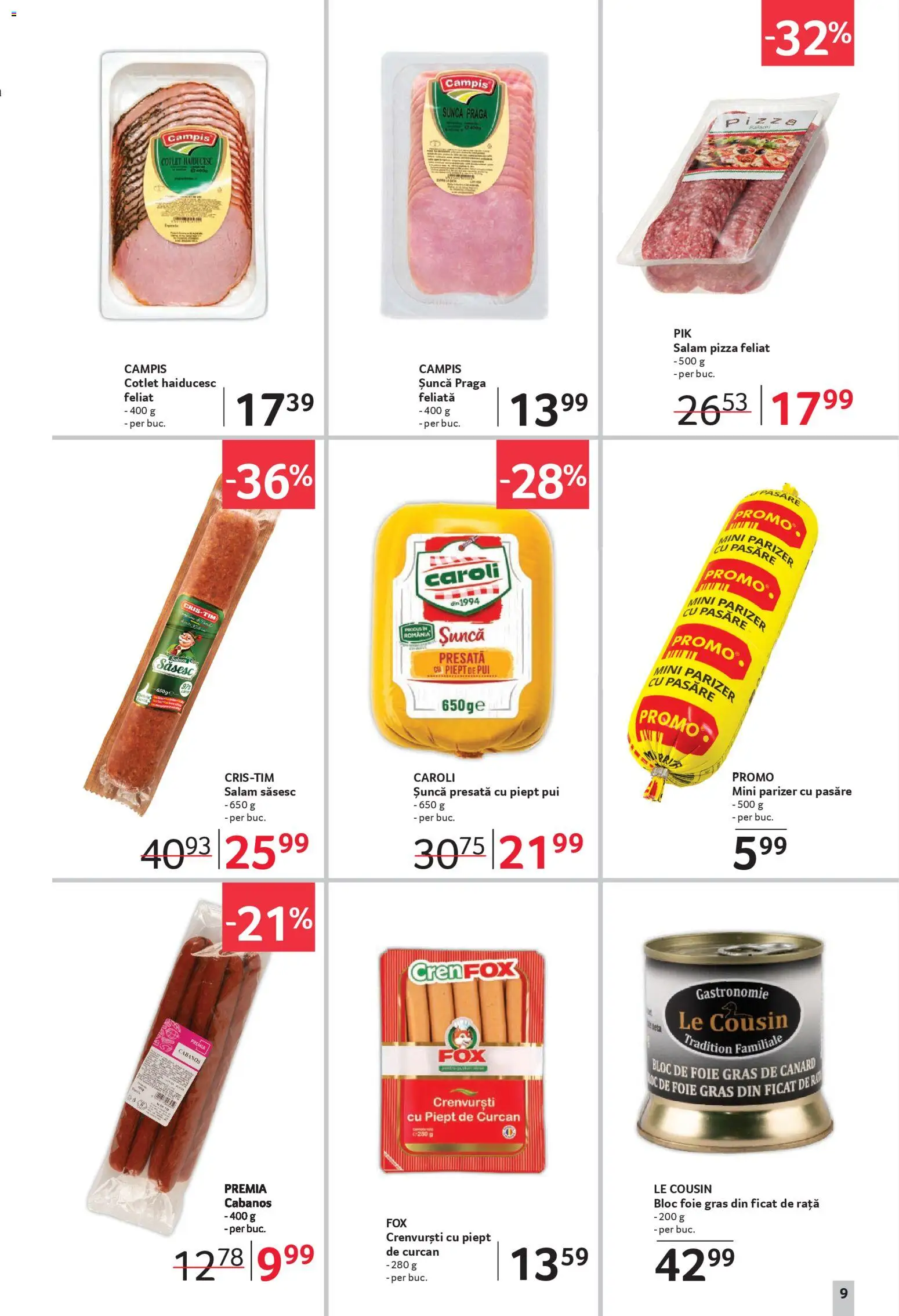 Catalog Selgros 31 Octombrie - 12 Noiembrie 2025 | Pagina 9 | Produse: Hacıyatmaz Kedi Oyuncağı, Salam, Șuncă, Parizer
