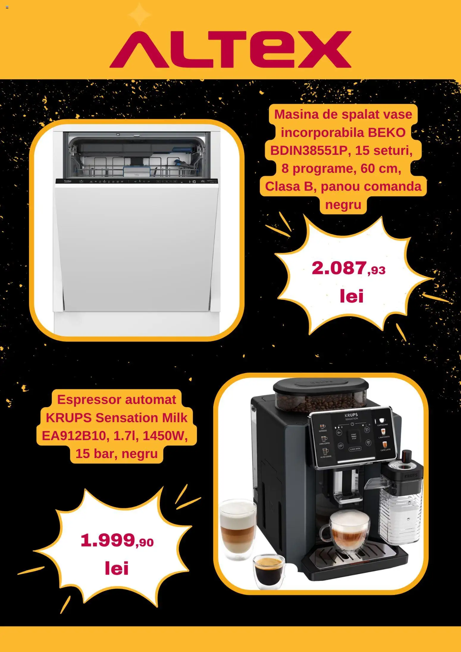 Catalog Altex 6 - 11 Noiembrie 2025 | Pagina 6 | Produse: Espressor, Pomelo, Mașină De Spălat, Mașină De Spălat Vase