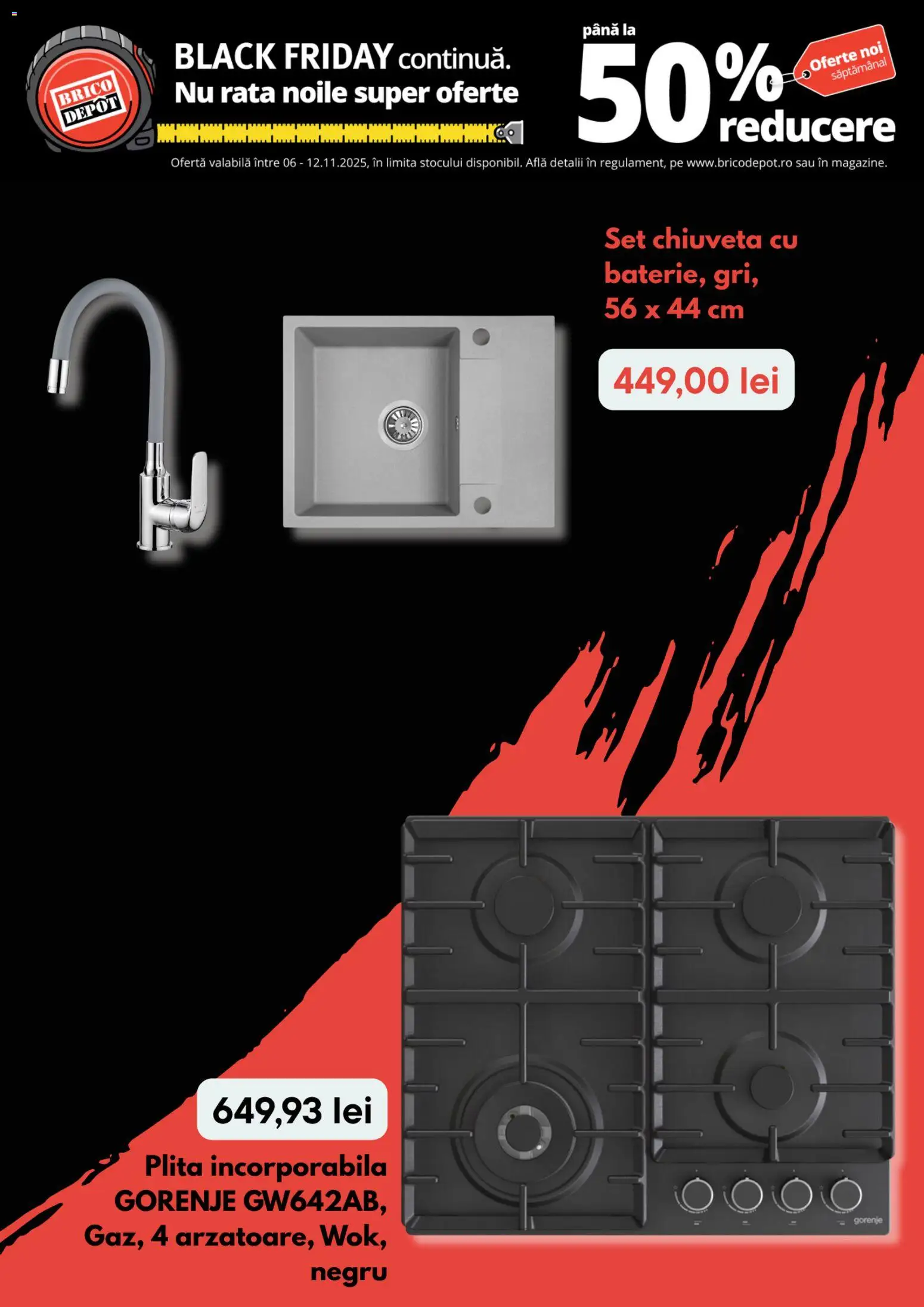 Catalog Brico Depot 6 - 11 Noiembrie 2025 | Pagina 3 | Produse: Plită, Chiuvetă, Rață