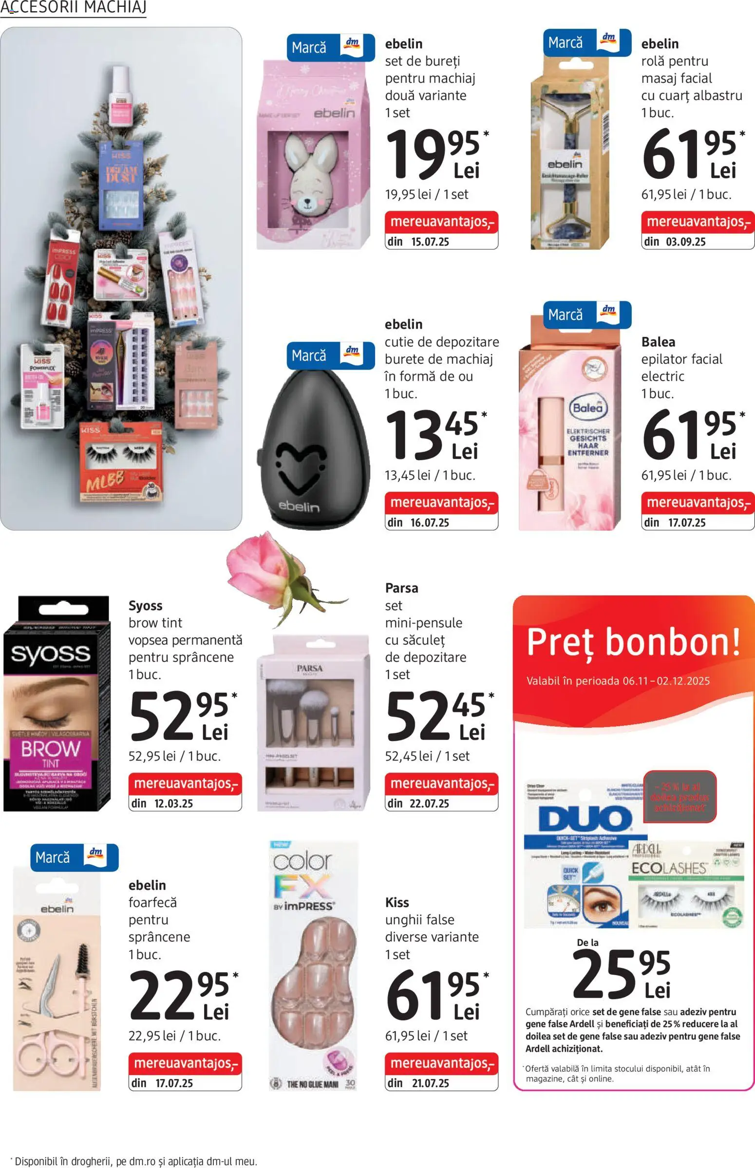 Catalog DM Drogerie Markt 6 Noiembrie - 1 Decembrie 2025 | Pagina 10 | Produse: Burete de machiaj, Epilator, Burete, Gene false