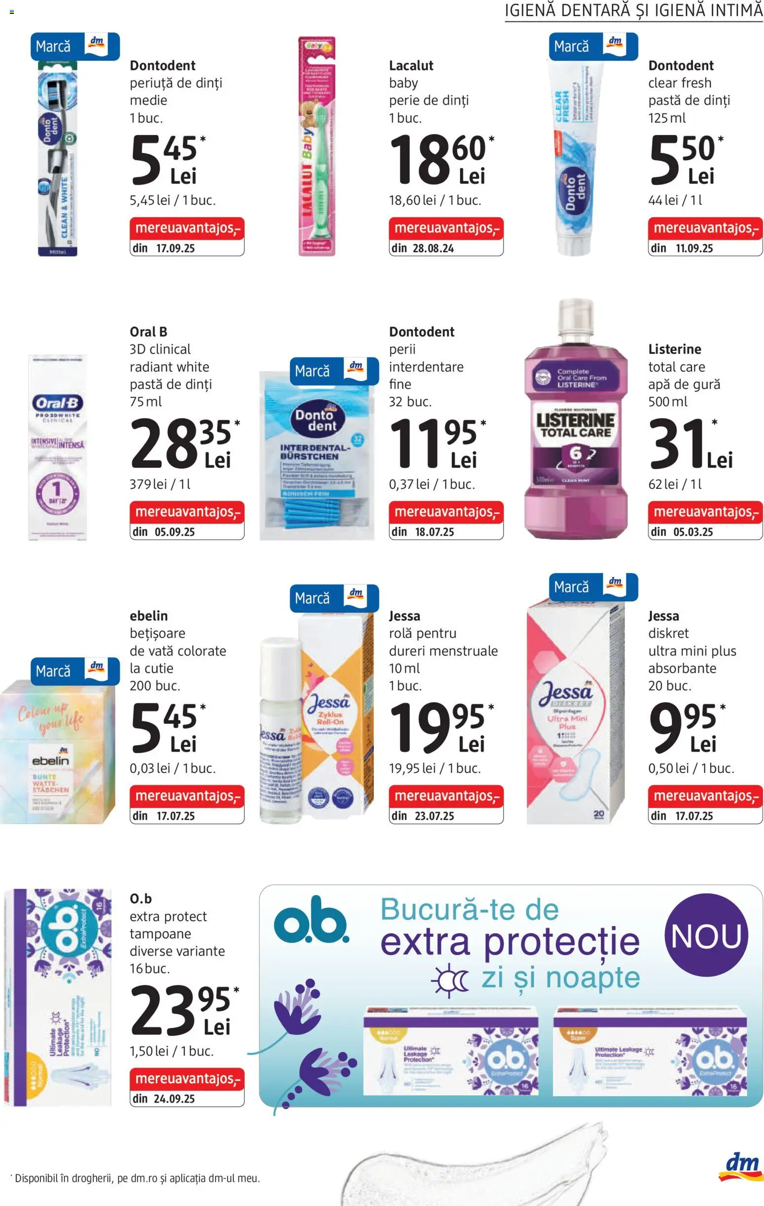 Catalog DM Drogerie Markt 6 Noiembrie - 1 Decembrie 2025 | Pagina 25 | Produse: Cutie, Absorbante, Apă, Tampoane