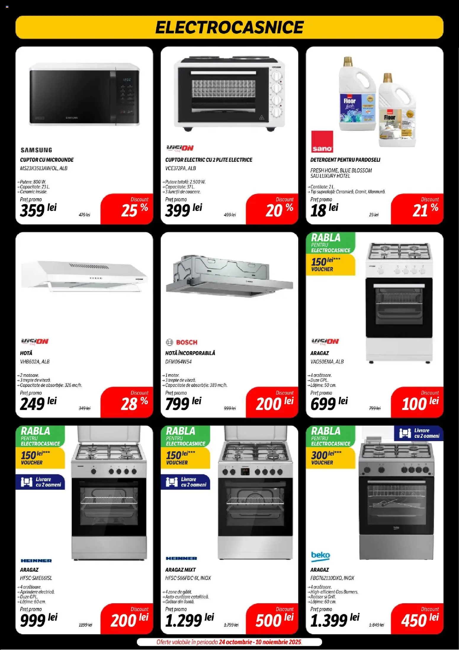 Catalog Flanco 7 - 18 Noiembrie 2025 | Pagina 38 | Produse: Hotă, Cuptor Cu Microunde, Aragaz, Detergent