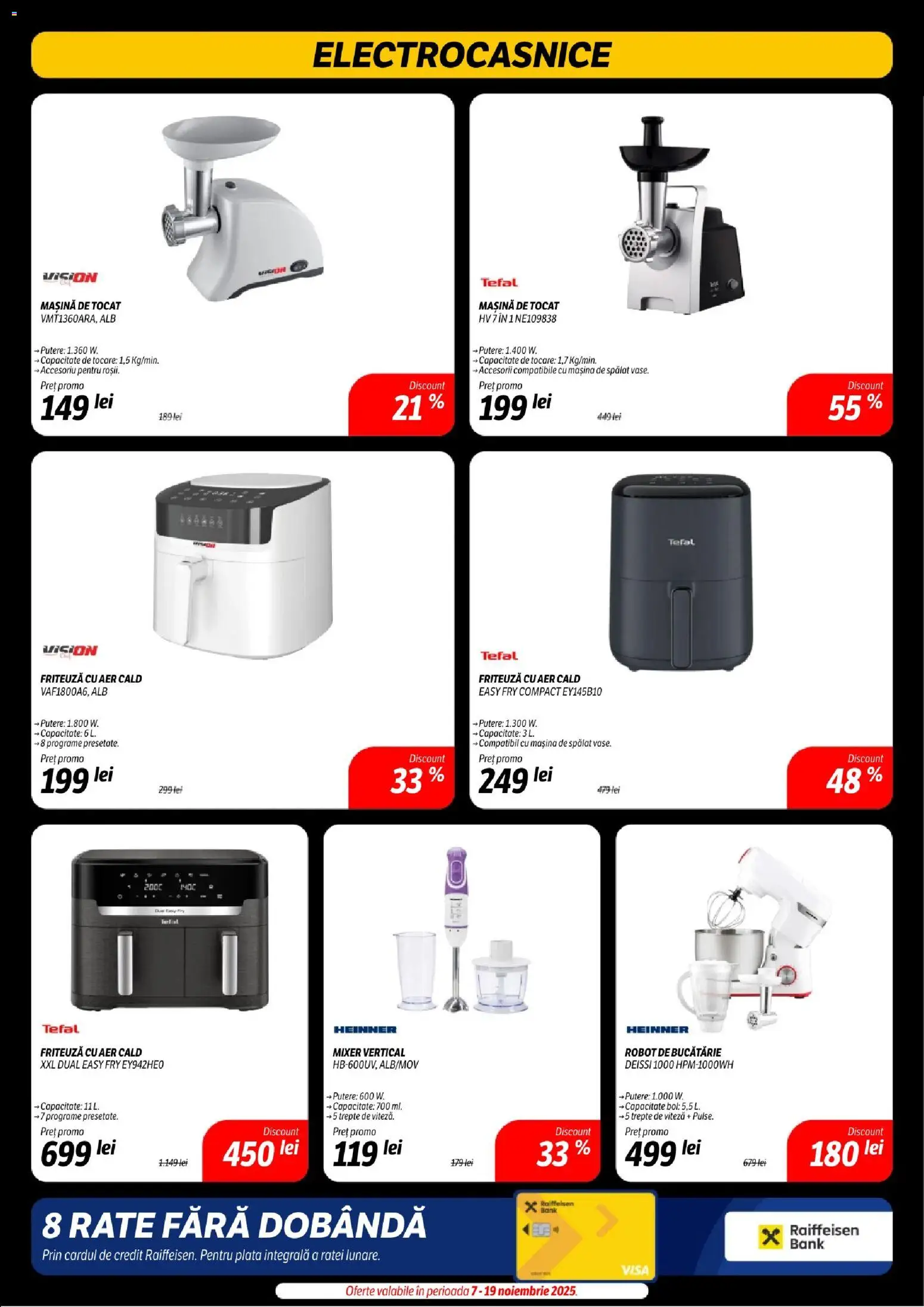 Catalog Flanco 7 - 18 Noiembrie 2025 | Pagina 42 | Produse: Mașină de tocat, Robot de bucătarie, Friteuză, Bucătărie