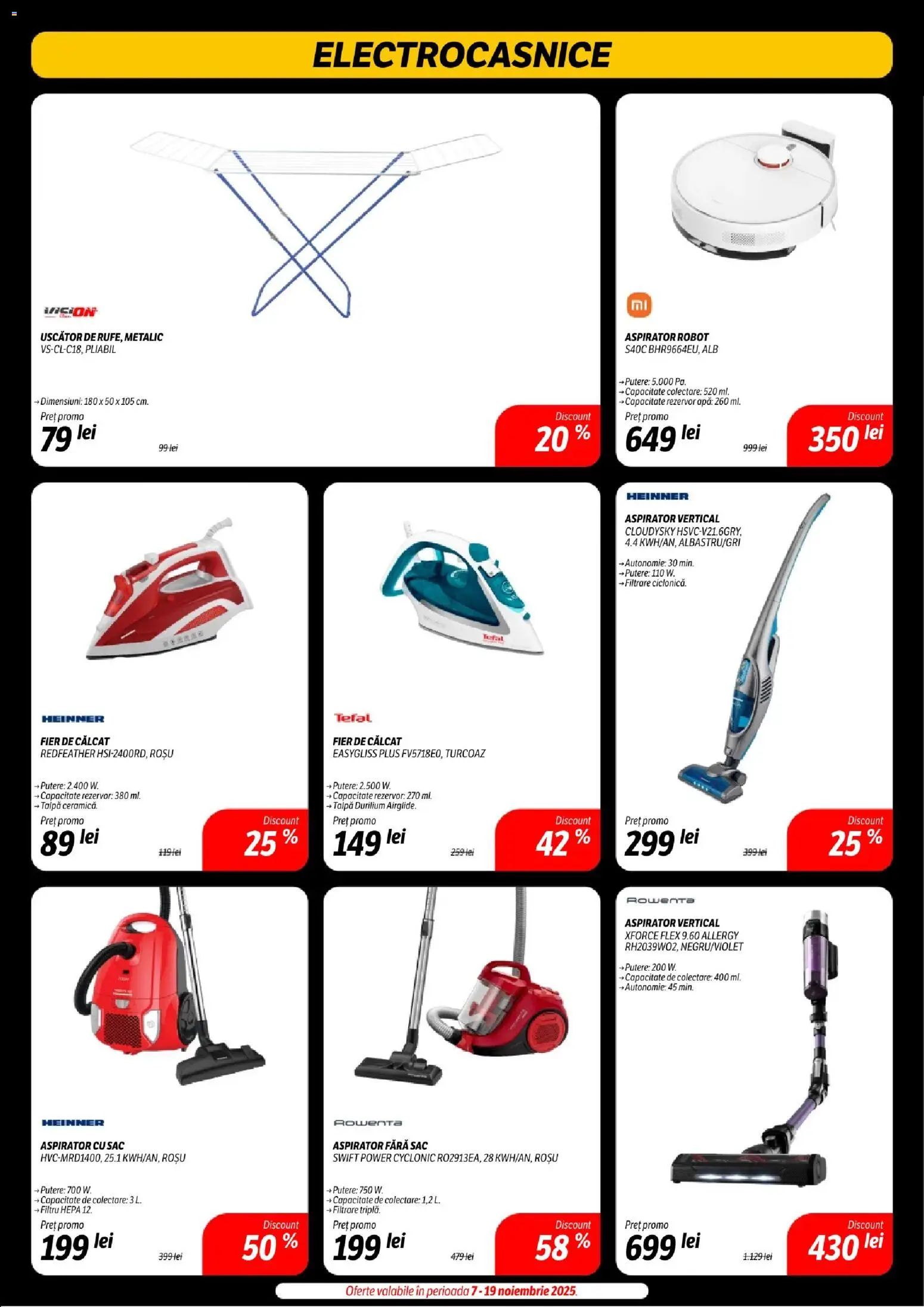 Catalog Flanco 7 - 18 Noiembrie 2025 | Pagina 47 | Produse: Fier de călcat, Aspirator robot, Uscător, Robot