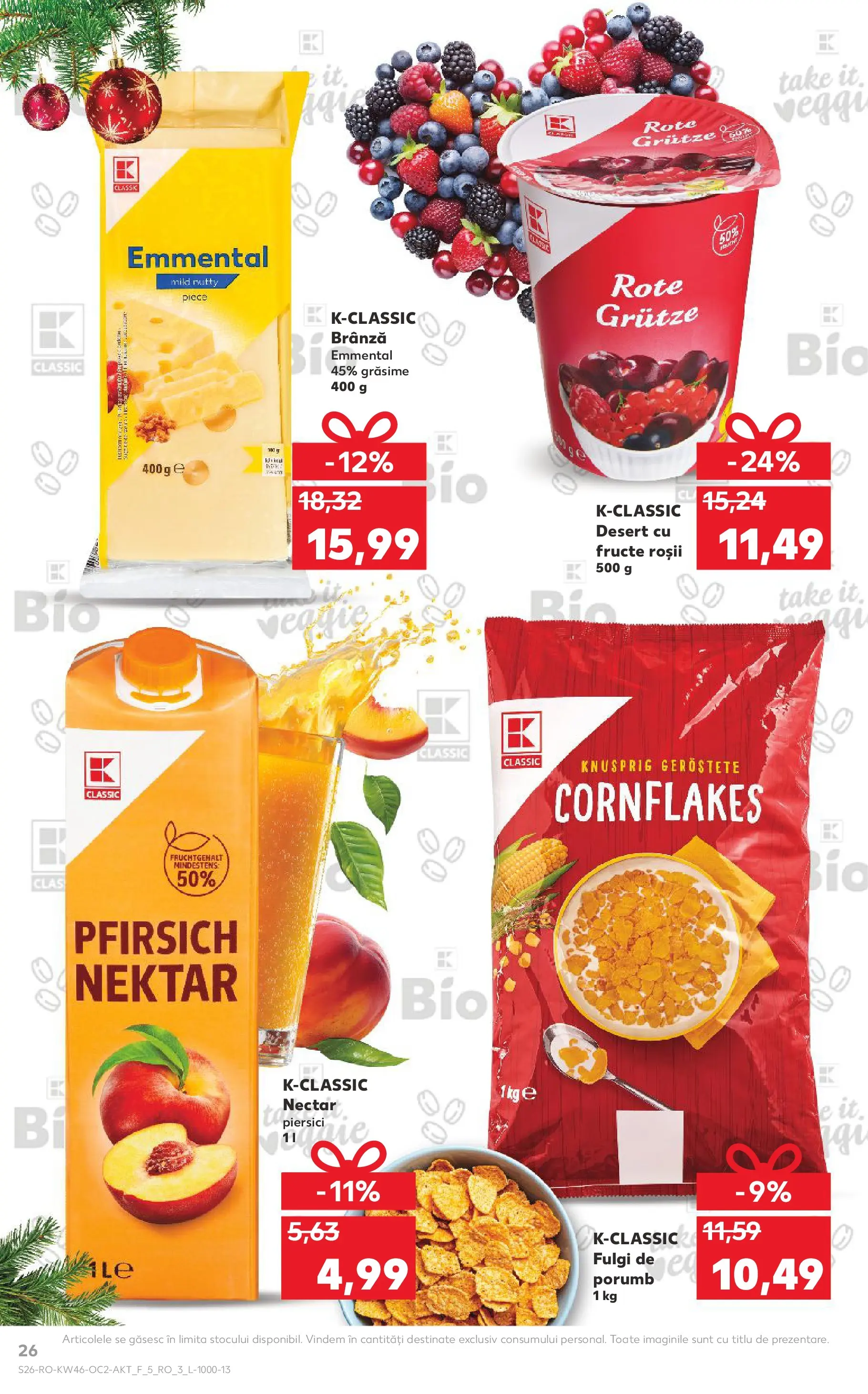 Catalog Kaufland 12 - 17 Noiembrie 2025 | Pagina 26 | Produse: Brânză, Roșii, Fulgi, Porumb
