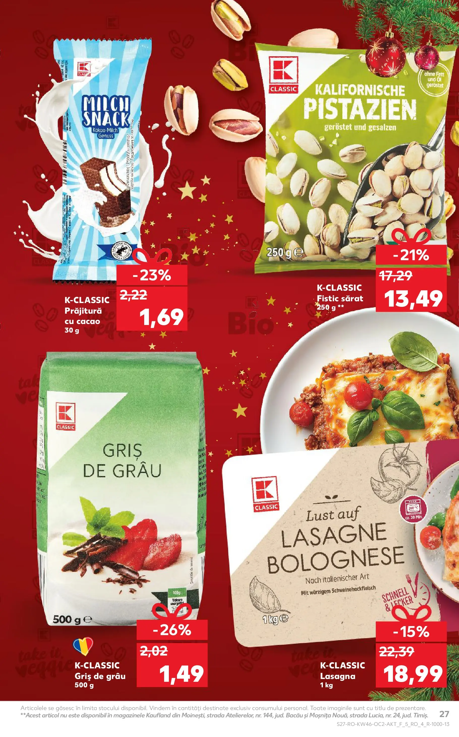 Catalog Kaufland 12 - 17 Noiembrie 2025 | Pagina 27 | Produse: Lasagna, Prăjitură, Fistic, Cacao