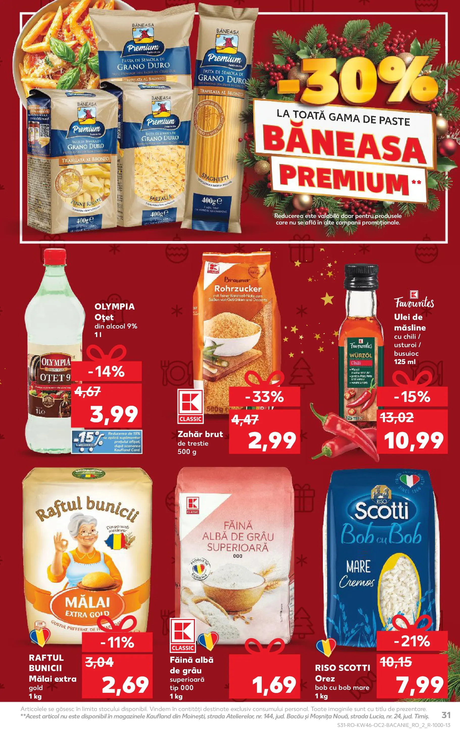 Catalog Kaufland 12 - 17 Noiembrie 2025 | Pagina 31 | Produse: Măsline, Ulei, Orez, Usturoi