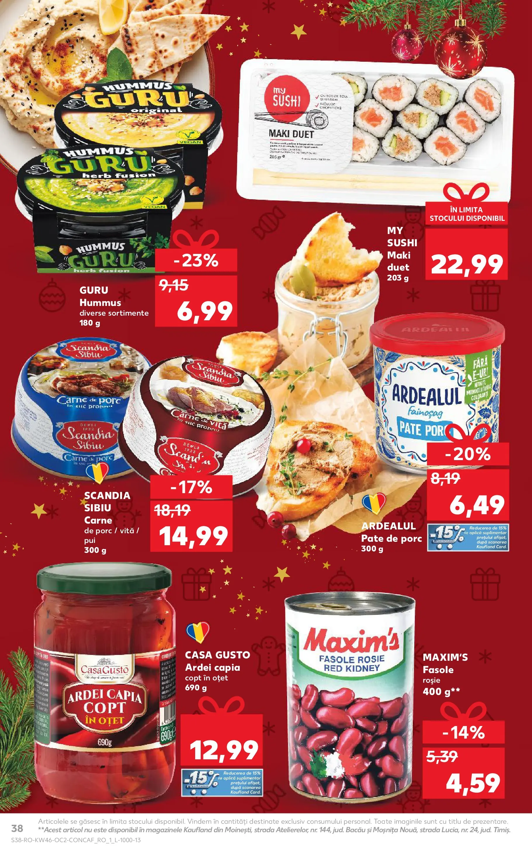 Catalog Kaufland 12 - 17 Noiembrie 2025 | Pagina 38 | Produse: Sushi, Suc, Carne De Porc, Carne De Vită