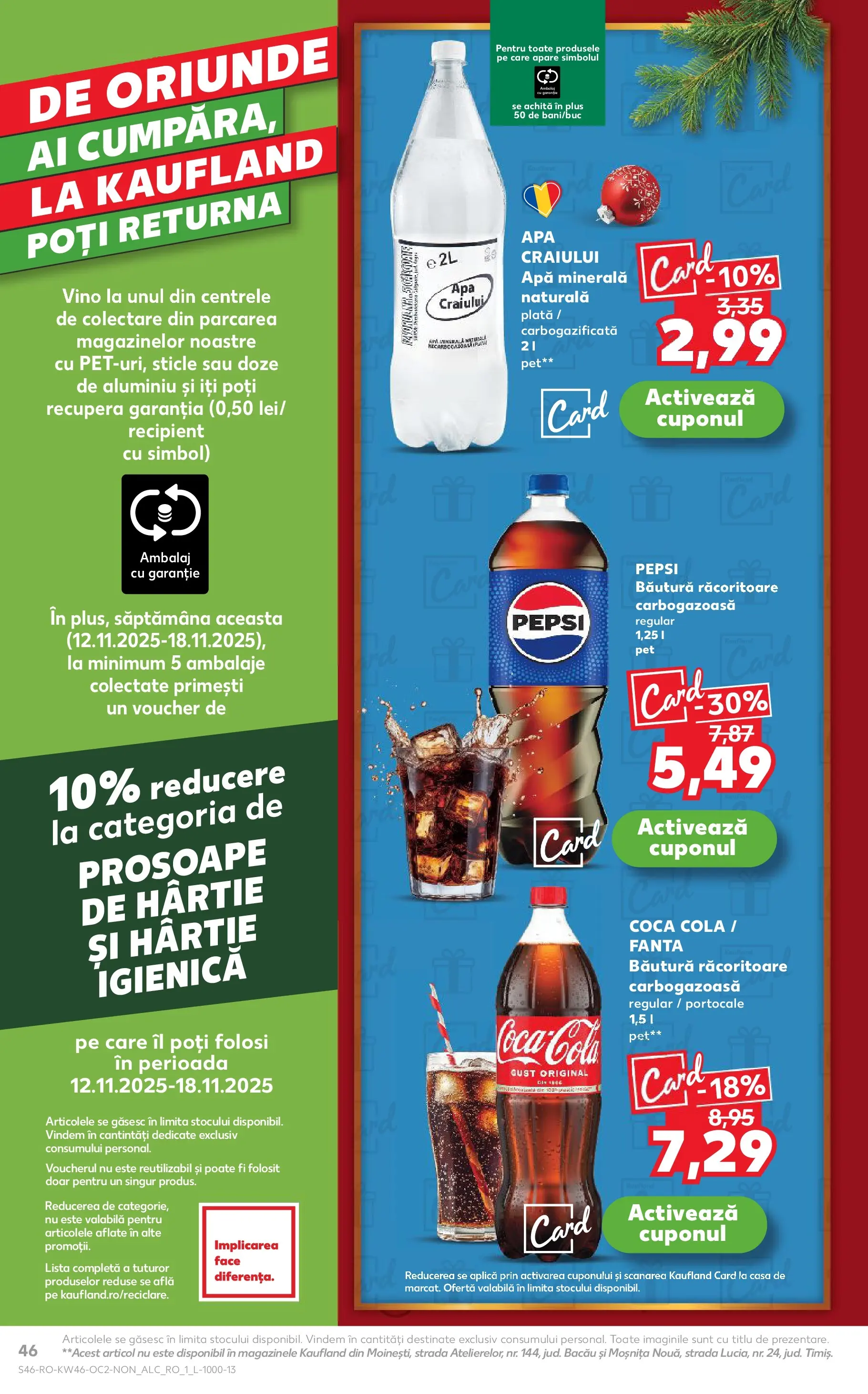 Catalog Kaufland 12 - 17 Noiembrie 2025 | Pagina 46 | Produse: Yazı tahtası kalemi, Amerikan servis, Portocale, Apă
