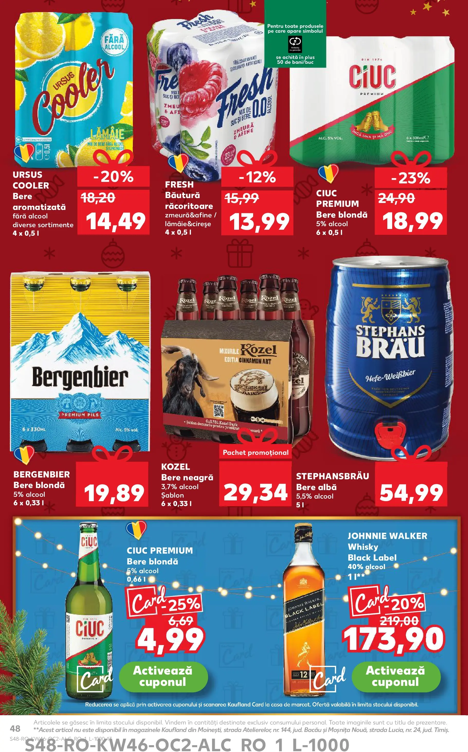 Catalog Kaufland 12 - 17 Noiembrie 2025 | Pagina 48 | Produse: Zmeură, Suc, Bere, Plastik Kulübe