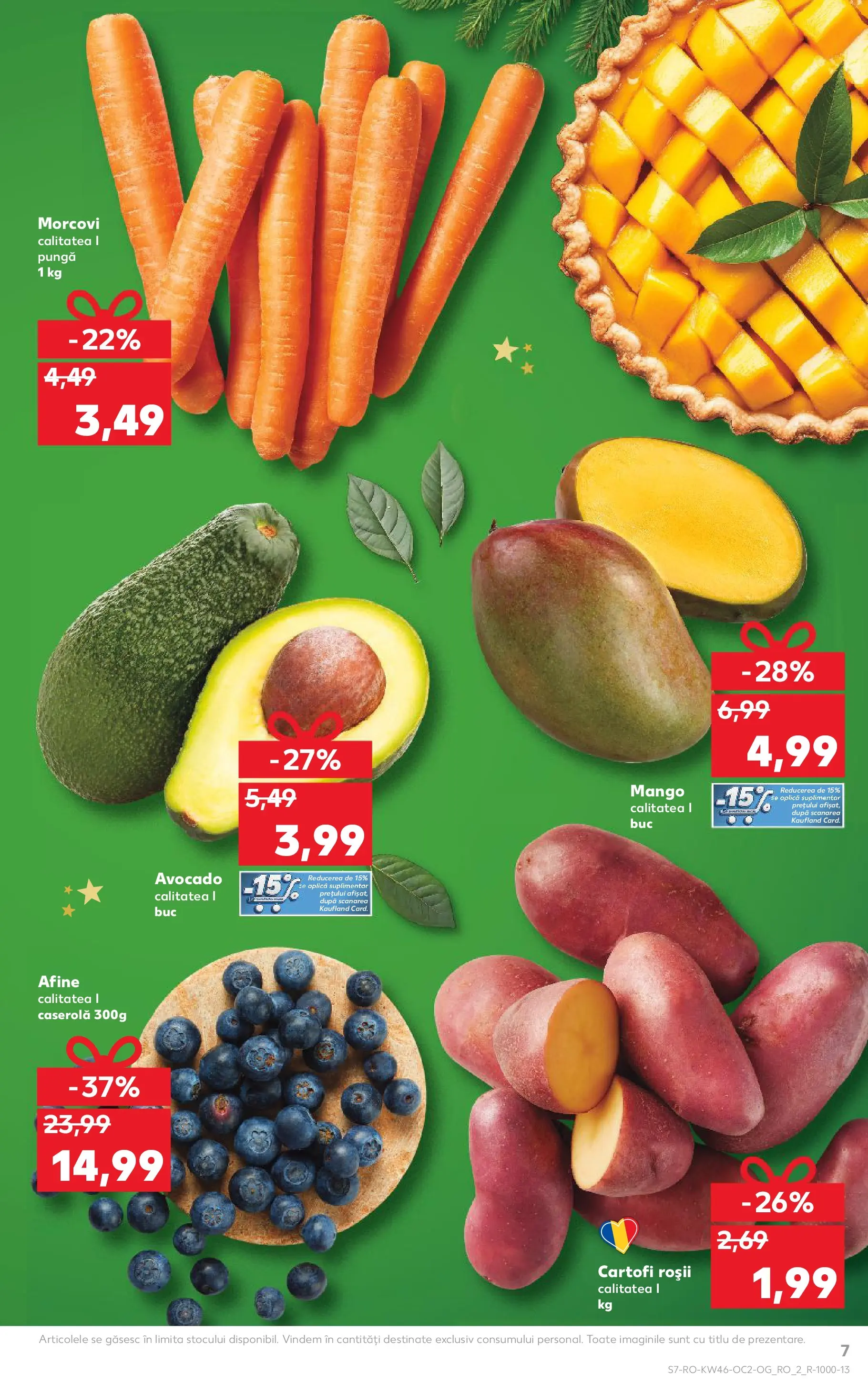 Catalog Kaufland 12 - 17 Noiembrie 2025 | Pagina 7 | Produse: Afine, Morcovi, Avocado, Cartofi