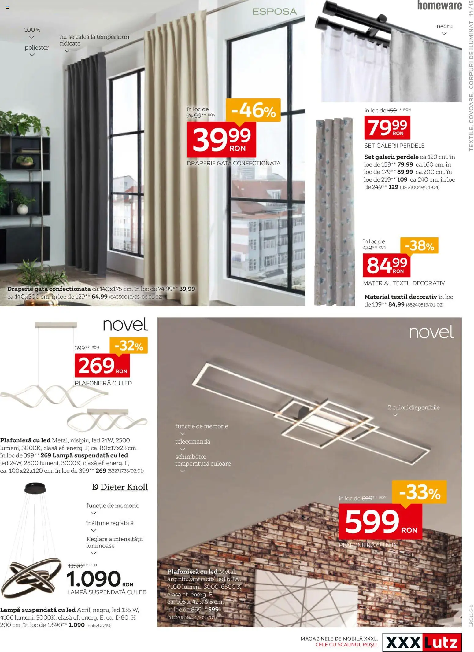 Catalog XXXLutz 7 - 23 Noiembrie 2025 | Pagina 15 | Produse: Memorie, Plafonieră, Babak, Lampă