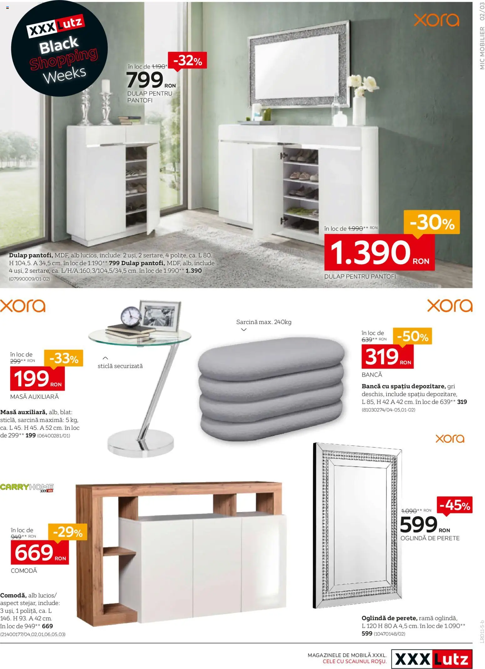 Catalog XXXLutz 7 - 23 Noiembrie 2025 | Pagina 3 | Produse: Pantofi, Comodă, Oglindă, Bancă