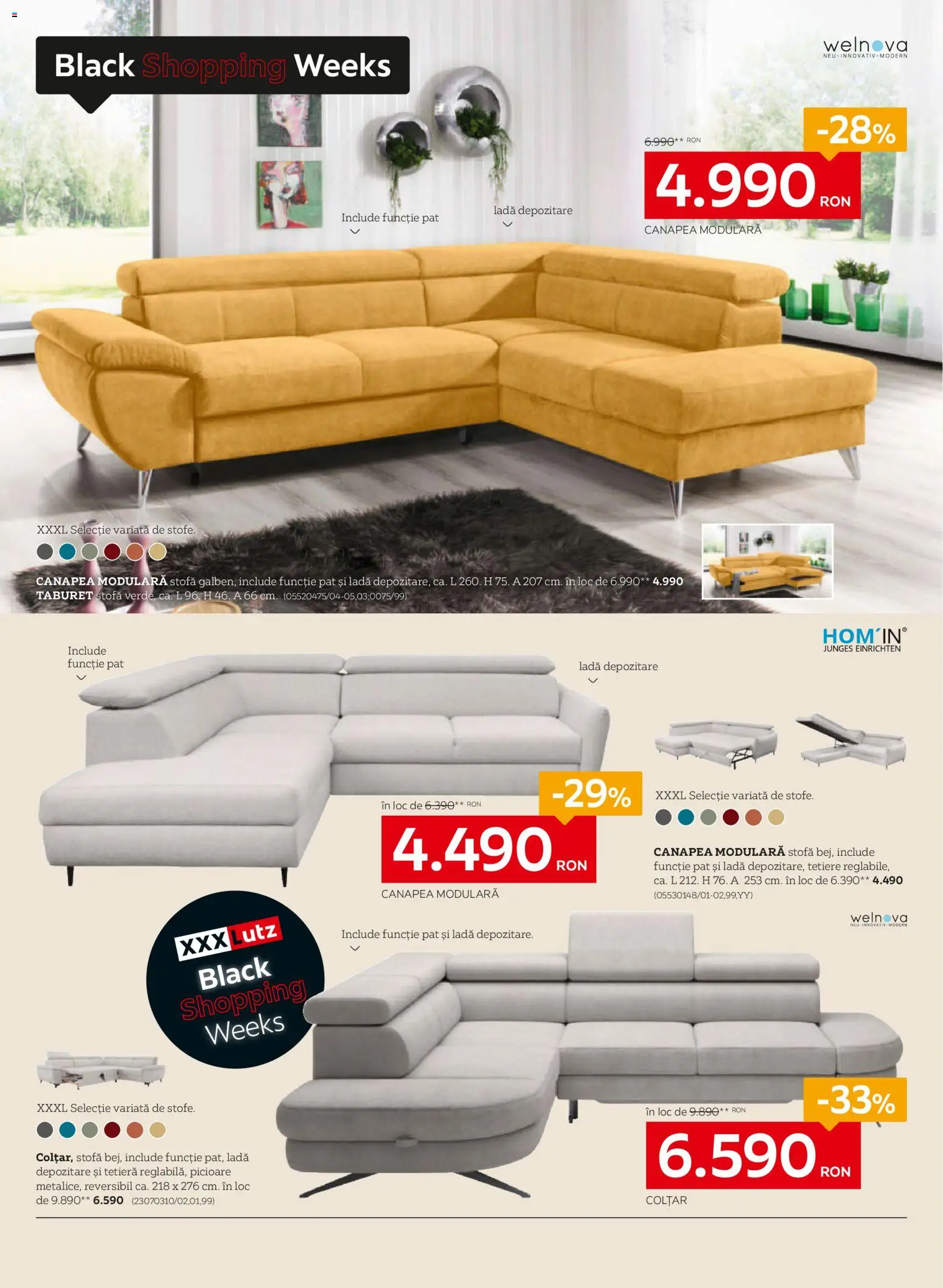 Catalog XXXLutz 7 - 23 Noiembrie 2025 | Pagina 8 | Produse: Pat, Canapea, Colțar, Taburet