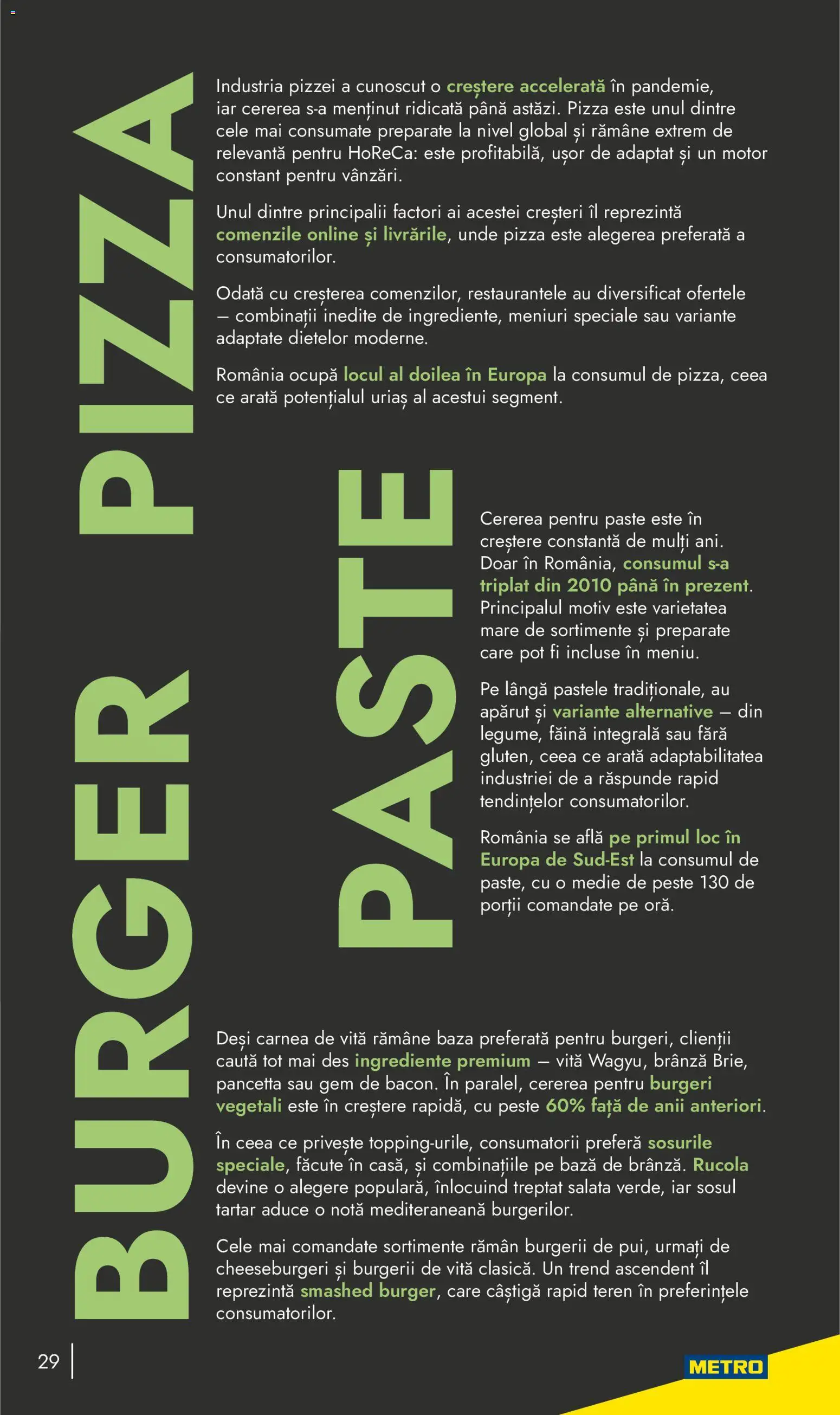 Catalog METRO 10 Noiembrie 2025 - 30 Decembrie 2026 | Pagina 29 | Produse: Brânză, Pește, Paste, Burger