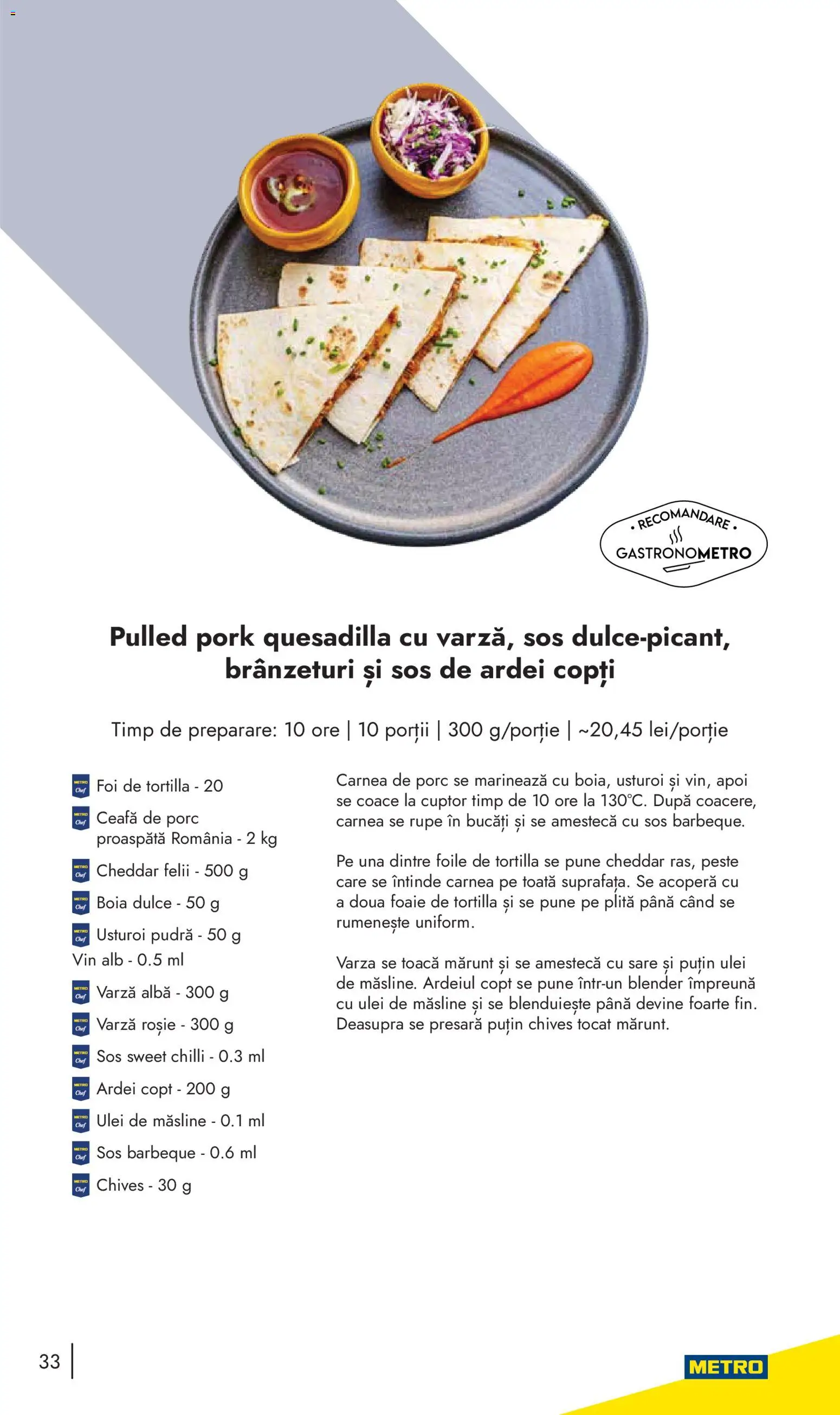 Catalog METRO 10 Noiembrie 2025 - 30 Decembrie 2026 | Pagina 33 | Produse: Plită, Ulei, Sare, Usturoi