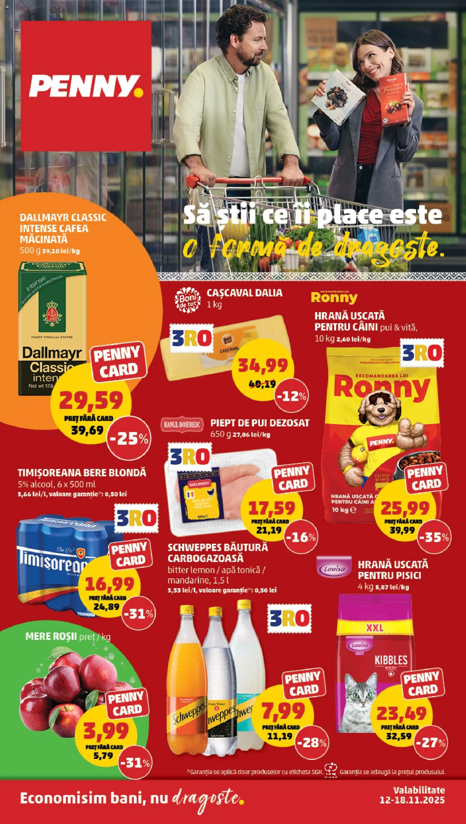 Catalog PENNY Market 12 - 17 Noiembrie 2025 | Pagina 1 | Produse: Hacıyatmaz Kedi Oyuncağı, Cafea, Mere, Roșii