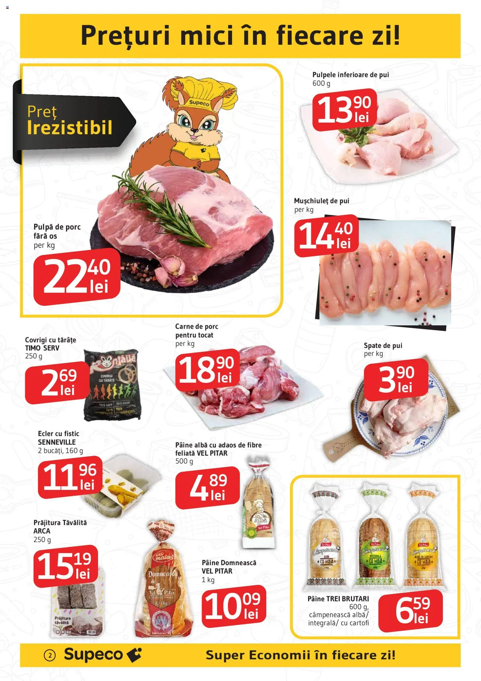 Catalog Supeco 13 - 25 Noiembrie 2025 | Pagina 2 | Produse: Hacıyatmaz Kedi Oyuncağı, Mici, Pâine, Sare