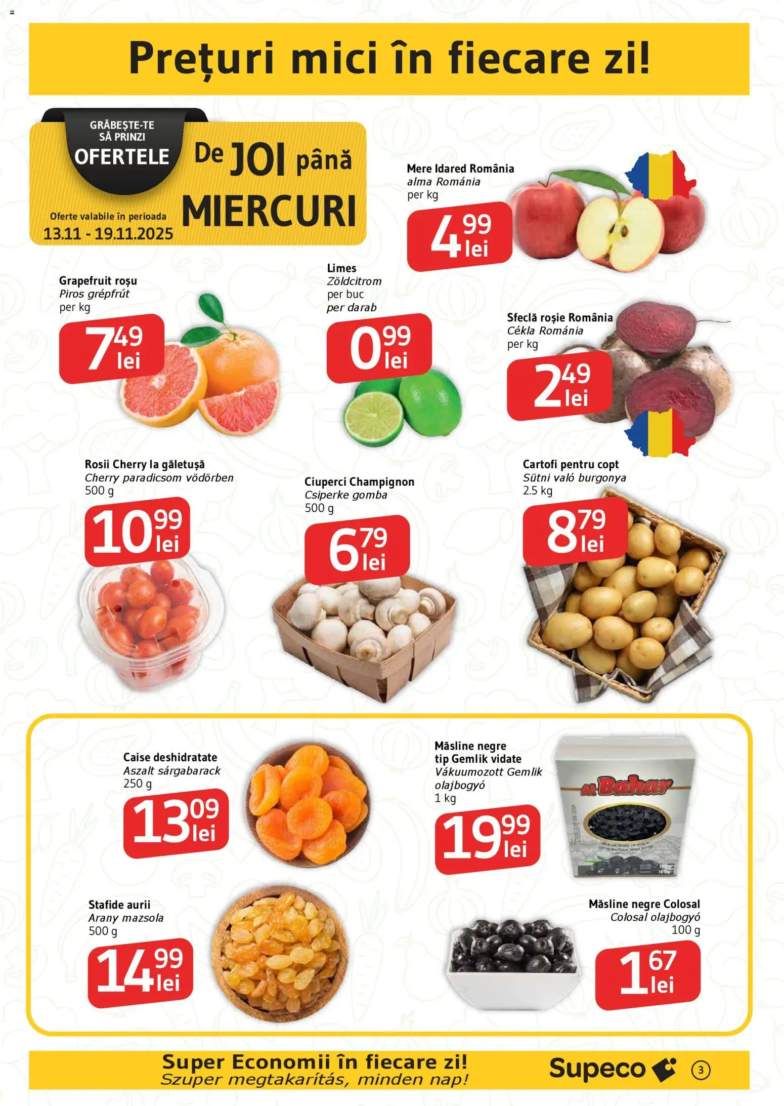 Catalog Supeco 13 - 25 Noiembrie 2025 | Pagina 3 | Produse: Ciuperci, Mere, Cartofi, Sfeclă