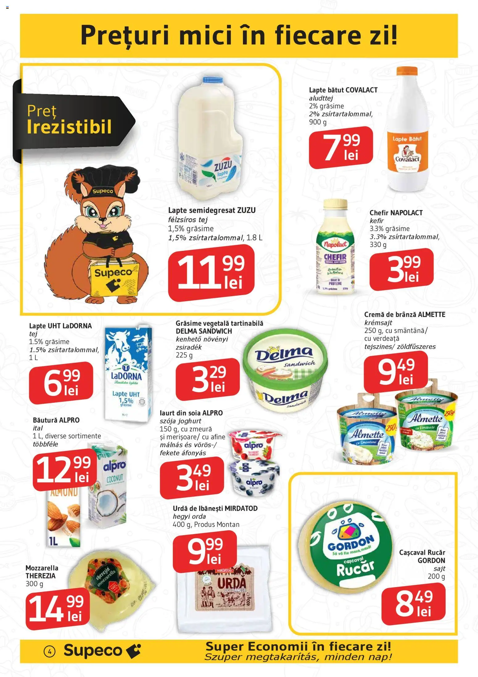 Catalog Supeco 13 - 25 Noiembrie 2025 | Pagina 4 | Produse: Cașcaval, Mici, Mozzarella, Cremă de brânză