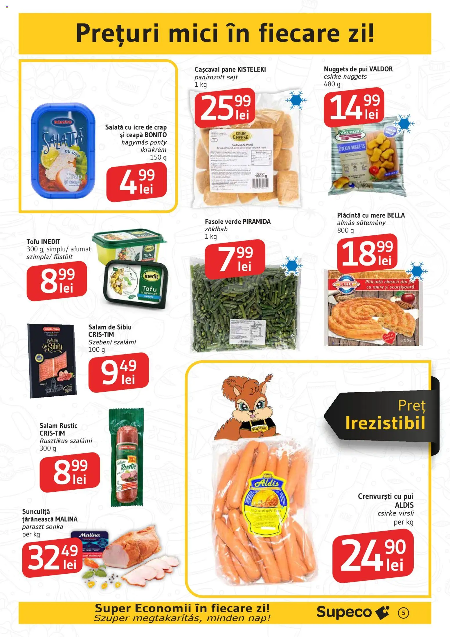 Catalog Supeco 13 - 25 Noiembrie 2025 | Pagina 5 | Produse: Mici, Plăcintă, Fasole verde, Salată cu icre