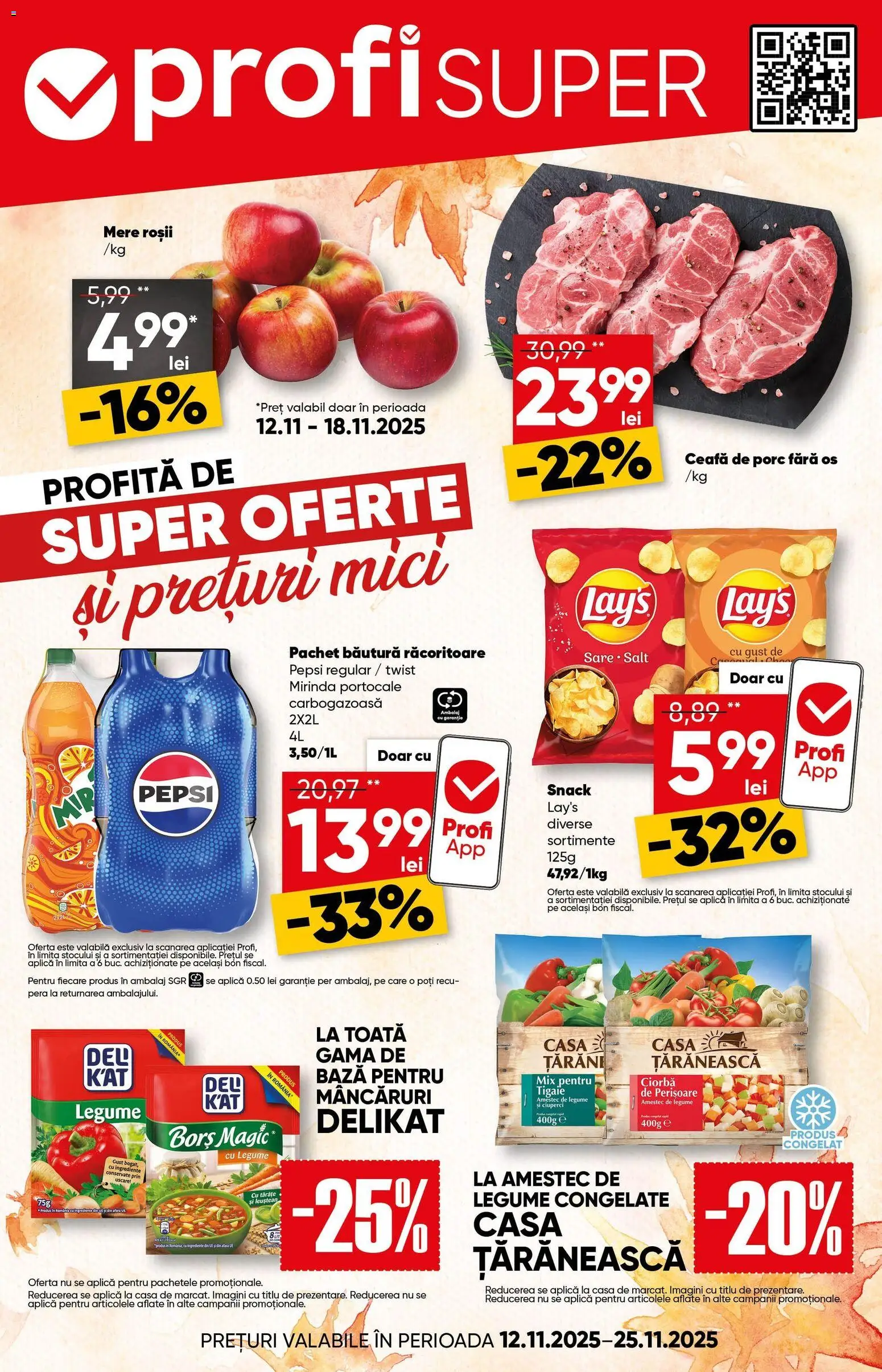 Catalog Profi 12 - 24 Noiembrie 2025 | Pagina 1 | Produse: Borș, Ciuperci, Mere, Roșii