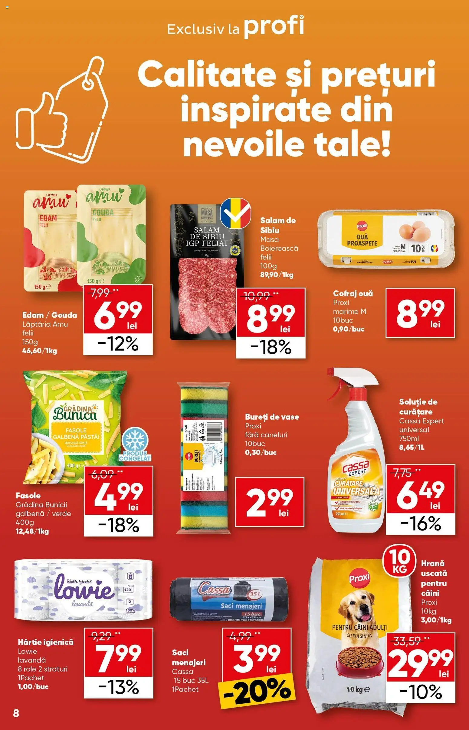 Catalog Profi 12 - 24 Noiembrie 2025 | Pagina 8 | Produse: Saci menajeri, Hacıyatmaz Kedi Oyuncağı, Role, Ouă