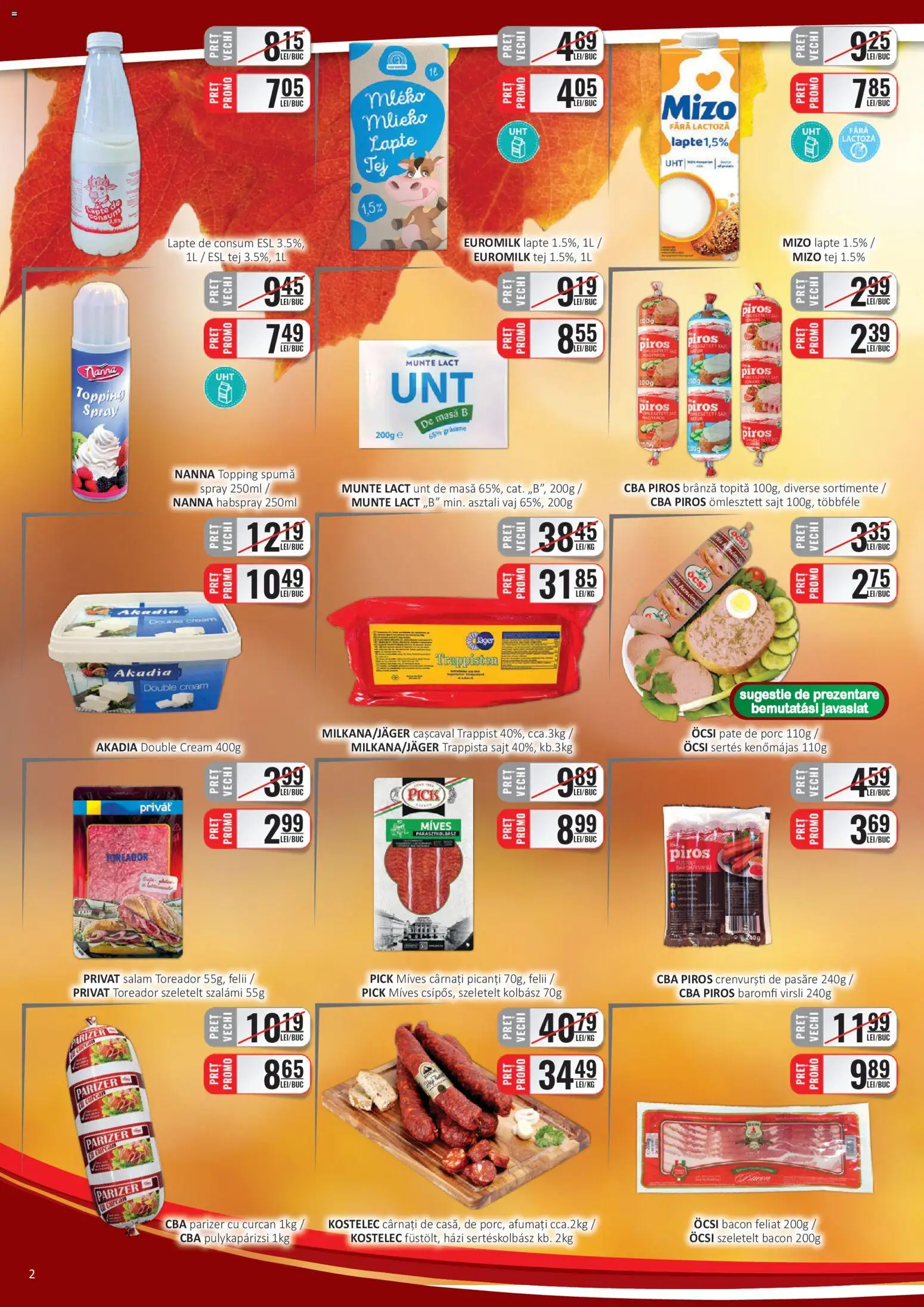 Catalog CBA 1 - 14 Noiembrie 2025 | Pagina 2 | Produse: Masă, Pate, Salam, Cârnați