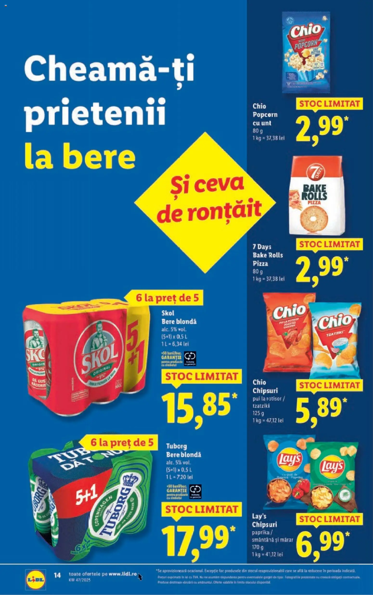 Catalog LIDL 17 - 22 Noiembrie 2025 | Pagina 14 | Produse: Mărar, Pizza, Bere, Chipsuri