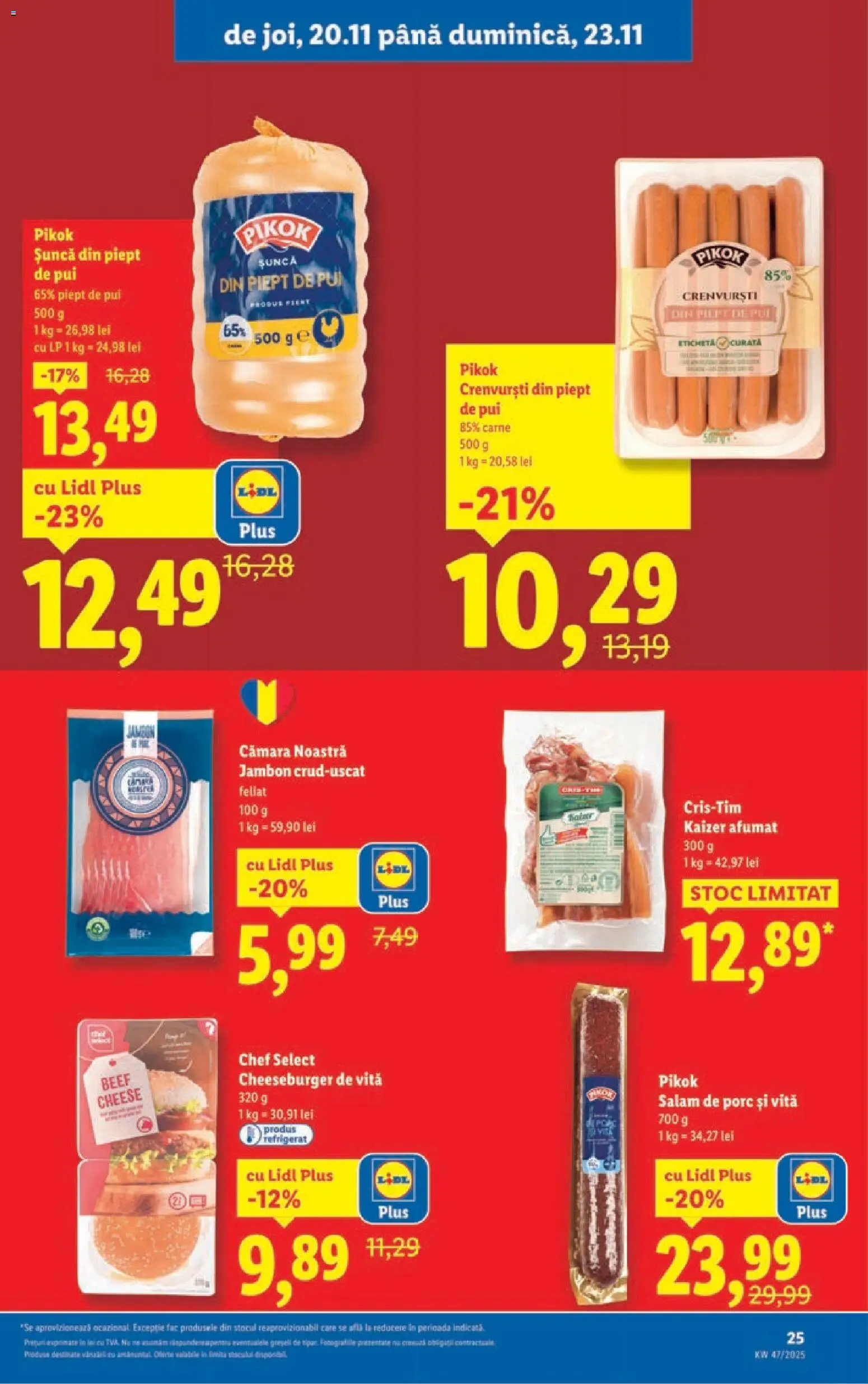 Catalog LIDL 17 - 22 Noiembrie 2025 | Pagina 25 | Produse: Hacıyatmaz Kedi Oyuncağı, Crenvurști, Bacon, Salam