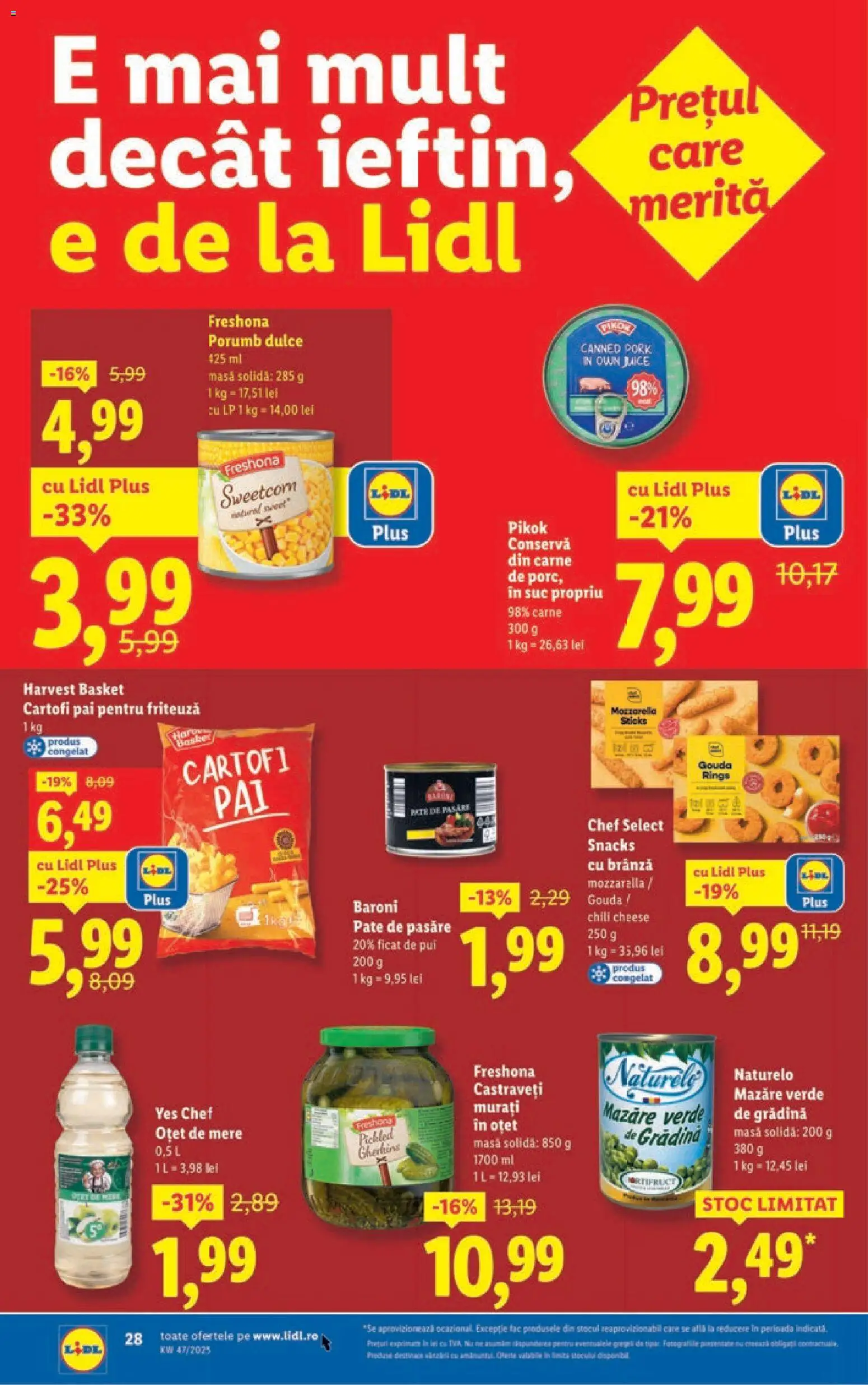 Catalog LIDL 17 - 22 Noiembrie 2025 | Pagina 28 | Produse: Mazăre, Hacıyatmaz Kedi Oyuncağı, Mozzarella, Mere