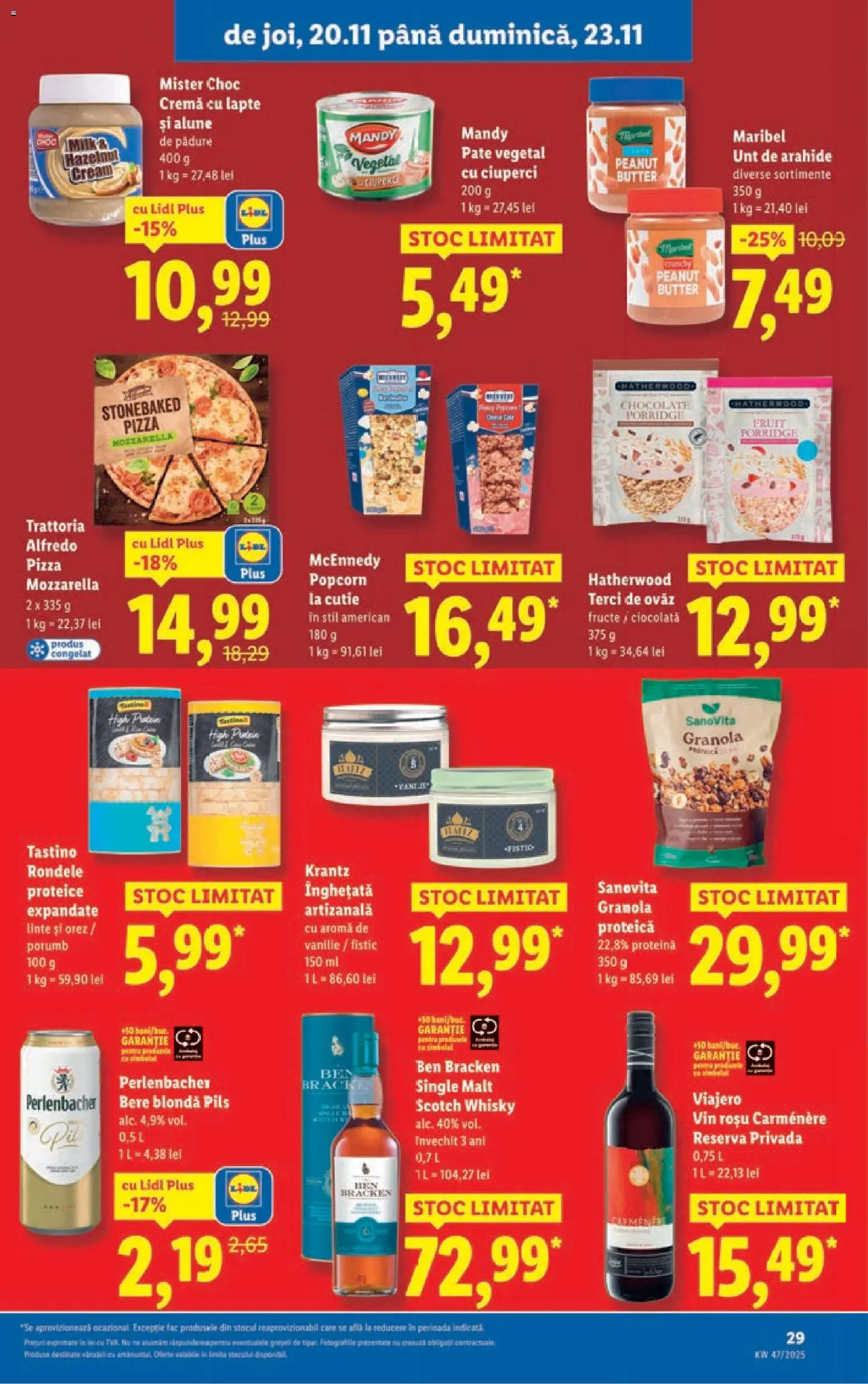 Catalog LIDL 17 - 22 Noiembrie 2025 | Pagina 29 | Produse: Unt, Unt de arahide, Bere, Fructe