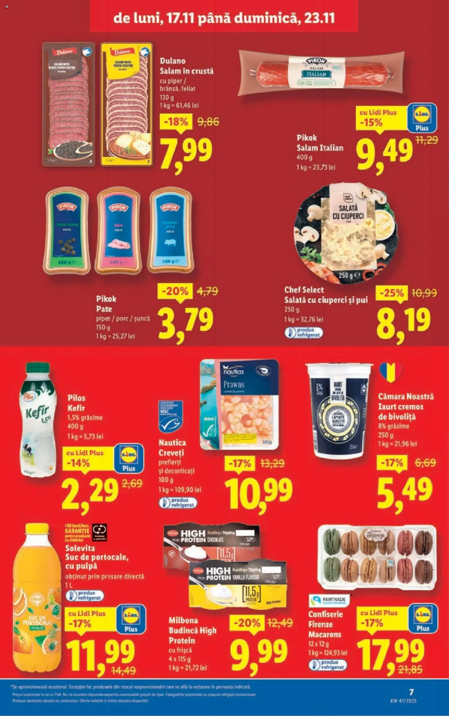 Catalog LIDL 17 - 22 Noiembrie 2025 | Pagina 7 | Produse: Toplar, Ciuperci, Kefir, Piper