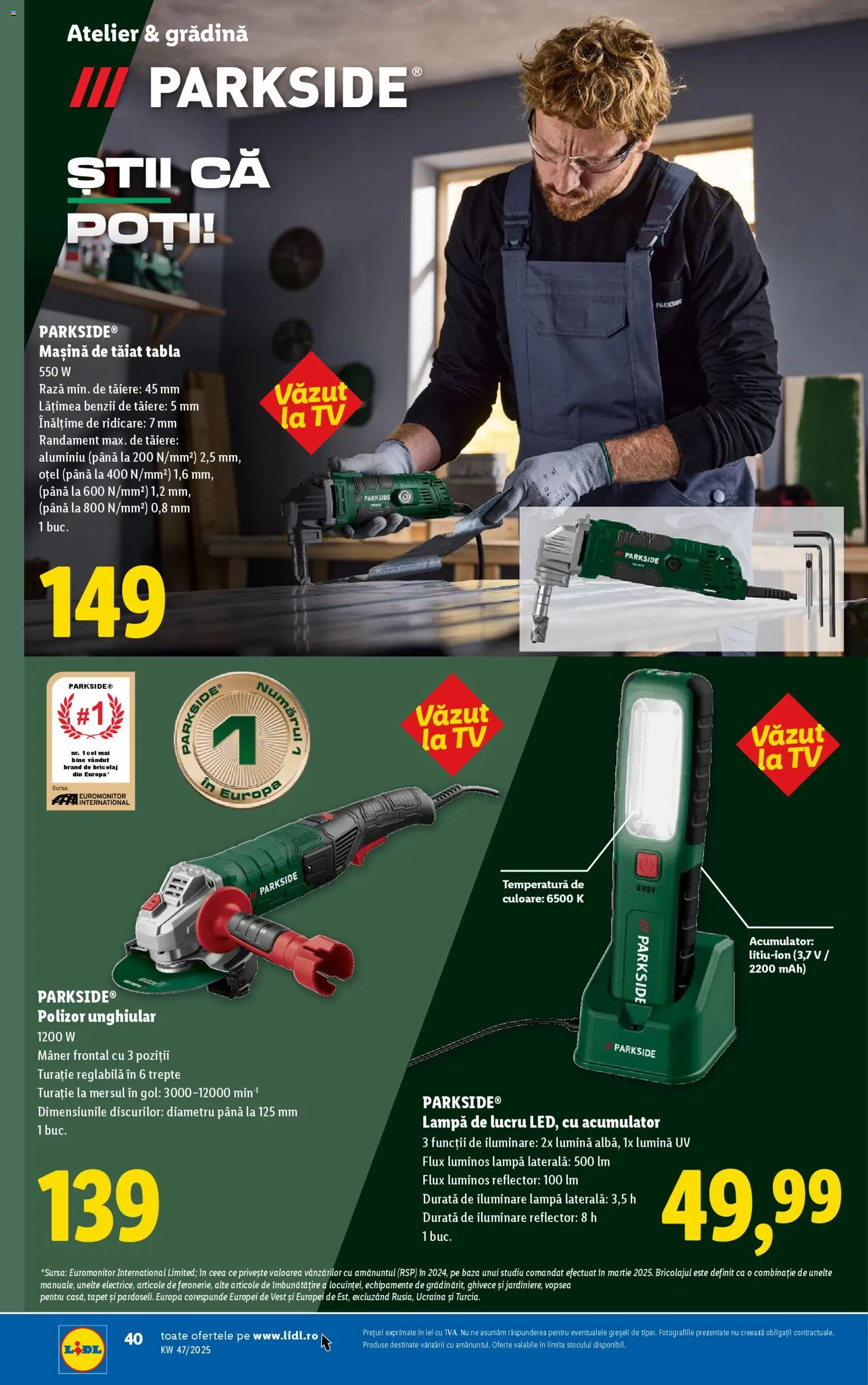 Catalog LIDL 17 - 22 Noiembrie 2025 | Pagina 14 | Produse: Cutter, Babak, Tapet, Lampă