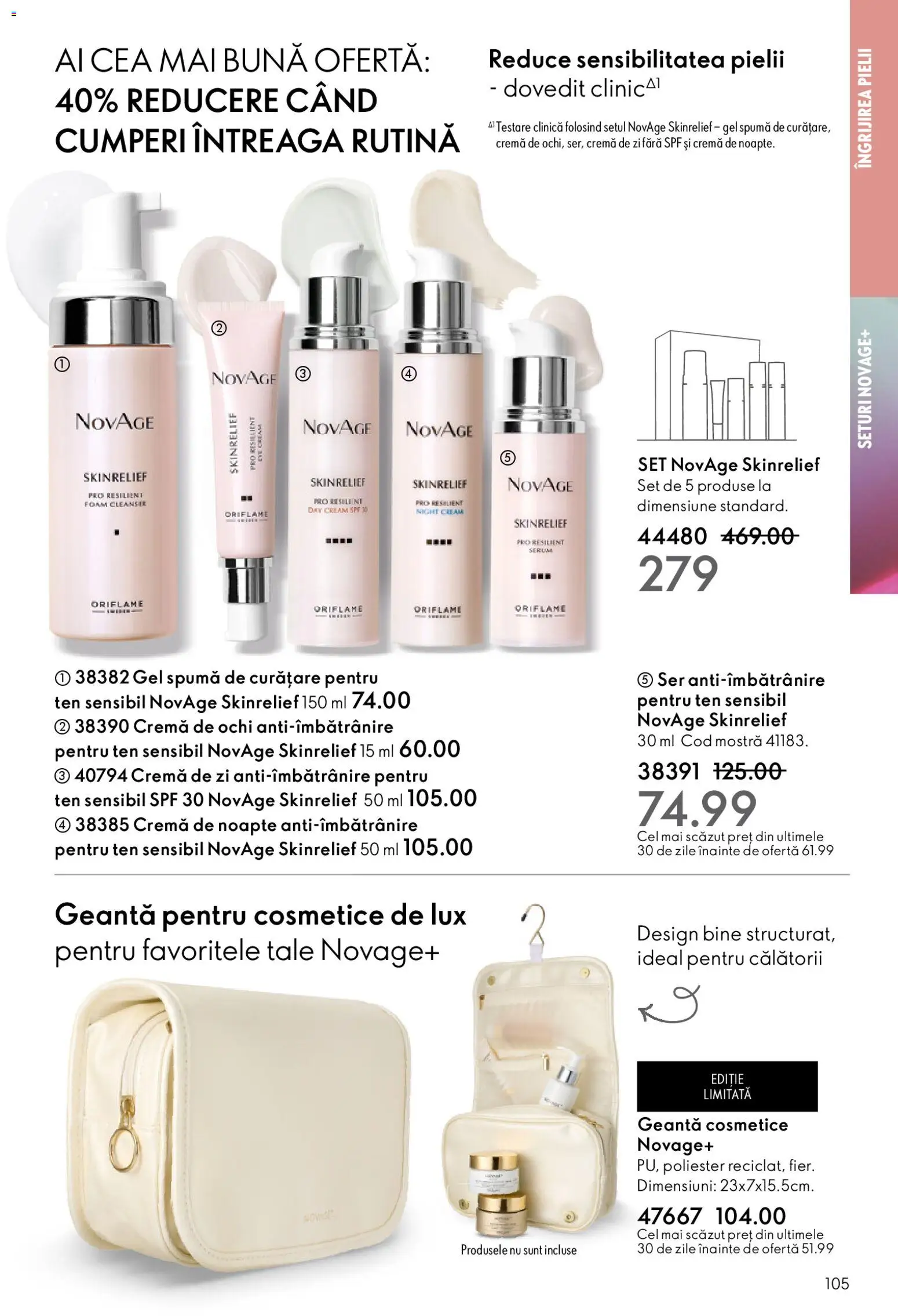 Catalog Oriflame 3 - 22 Decembrie 2025 | Pagina 105 | Produse: Geantă pentru cosmetice, Cremă de zi, Geantă, Cremă