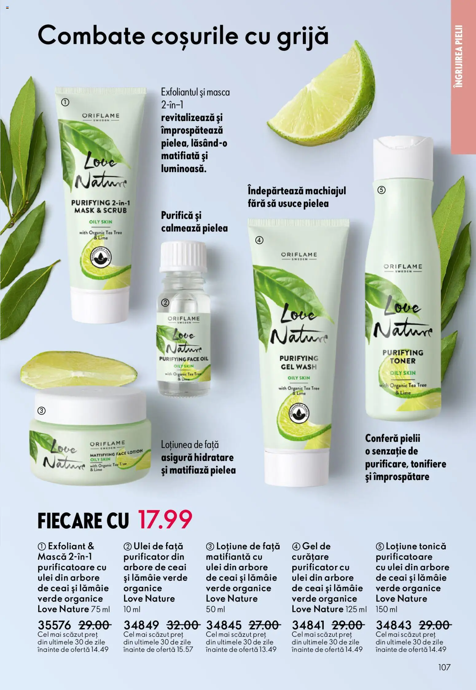Catalog Oriflame 3 - 22 Decembrie 2025 | Pagina 107 | Produse: Lime, Toner, Ulei, Lămâie