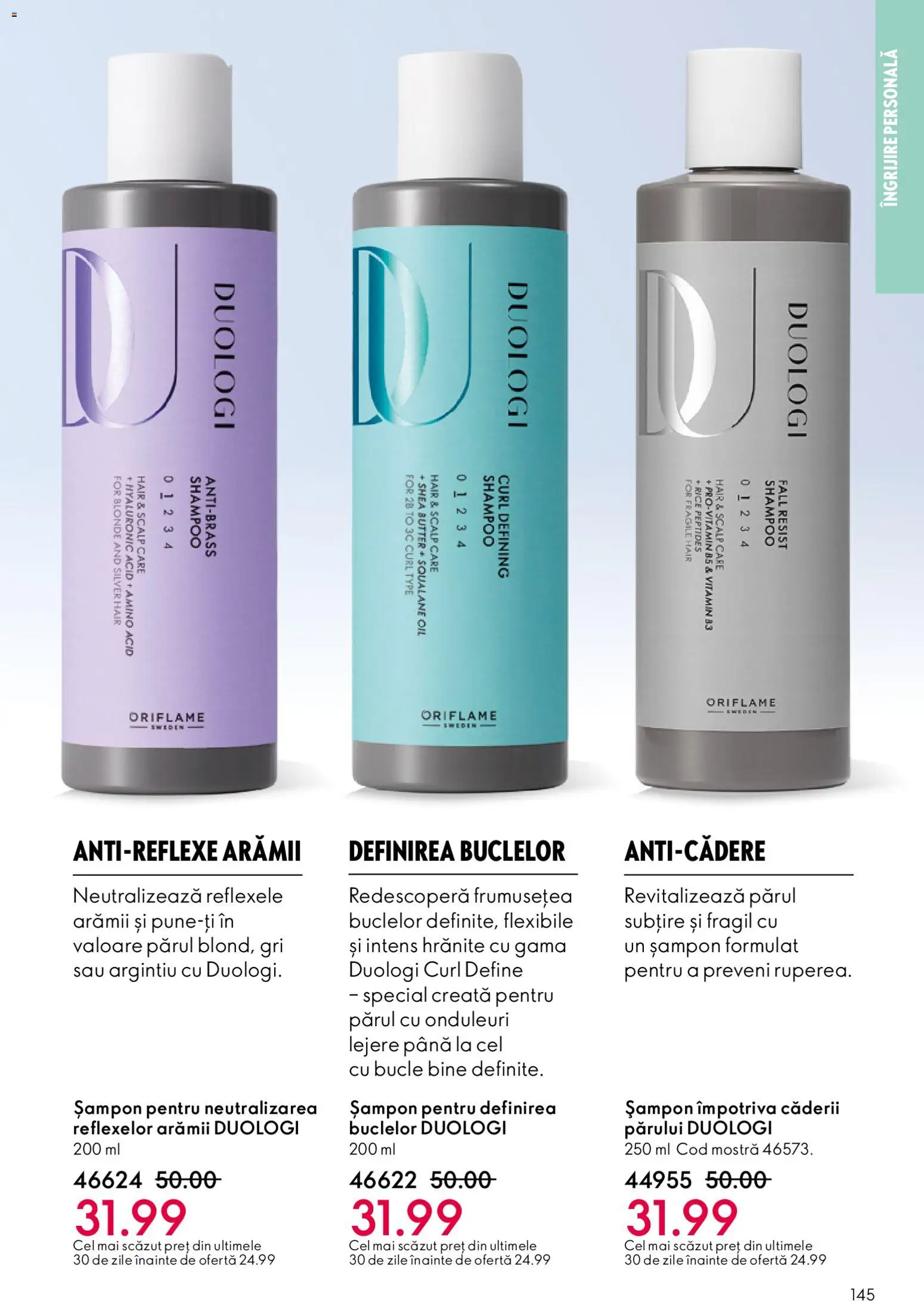 Catalog Oriflame 3 - 22 Decembrie 2025 | Pagina 145 | Produse: Șampon