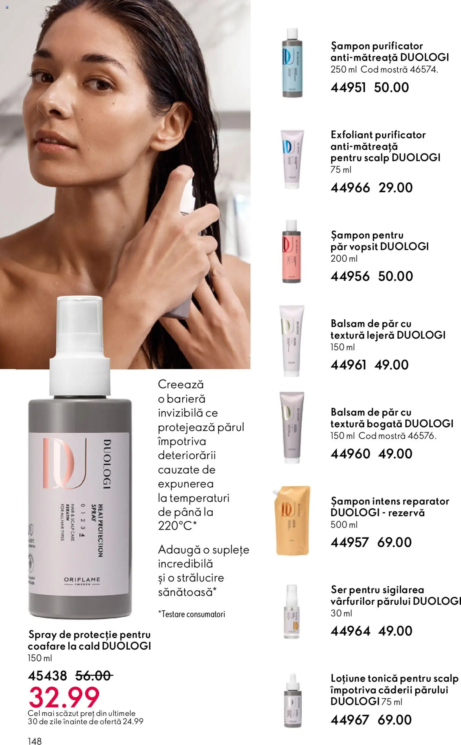 Catalog Oriflame 3 - 22 Decembrie 2025 | Pagina 148 | Produse: Loțiune tonică, Exfoliant, Șampon, Balsam de păr