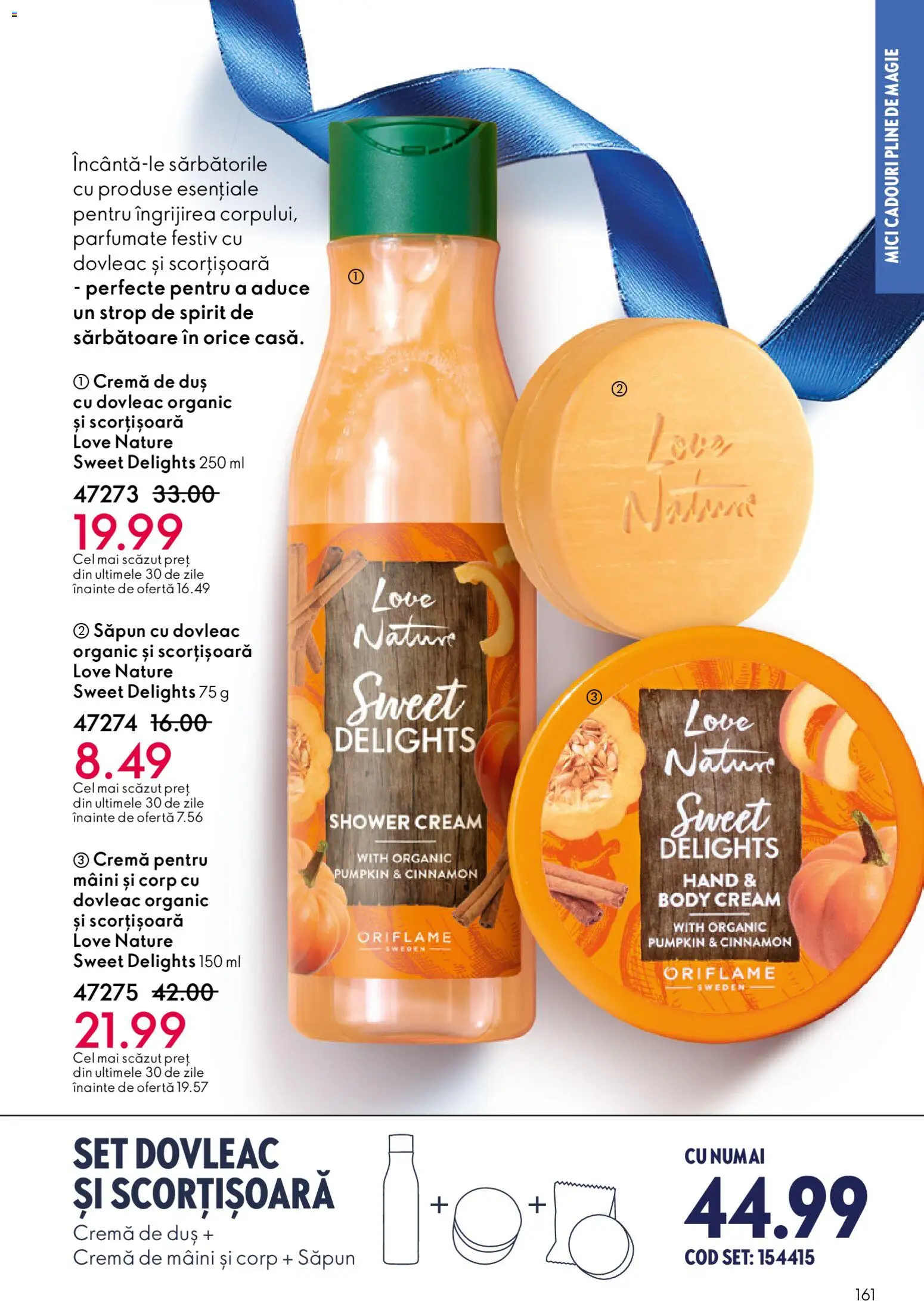 Catalog Oriflame 3 - 22 Decembrie 2025 | Pagina 161 | Produse: Dovleac, Body, Duș, Cremă de mâini